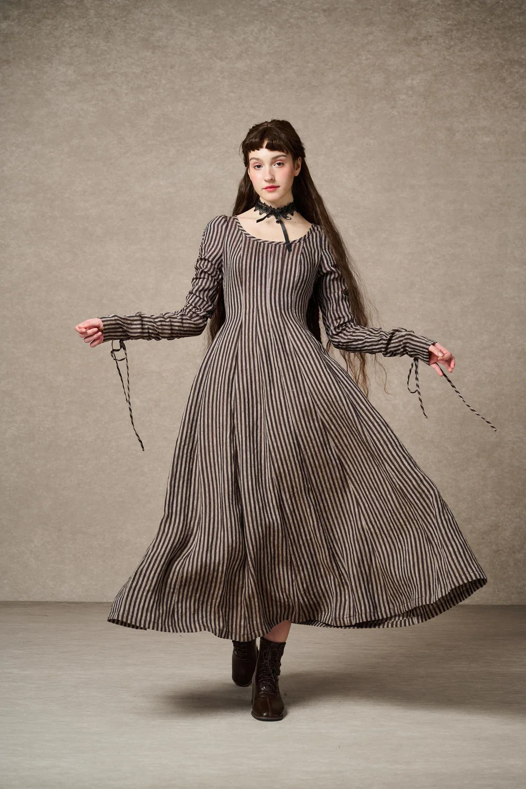 Crystal 17 | Victorian maxi linen dress - Image 22