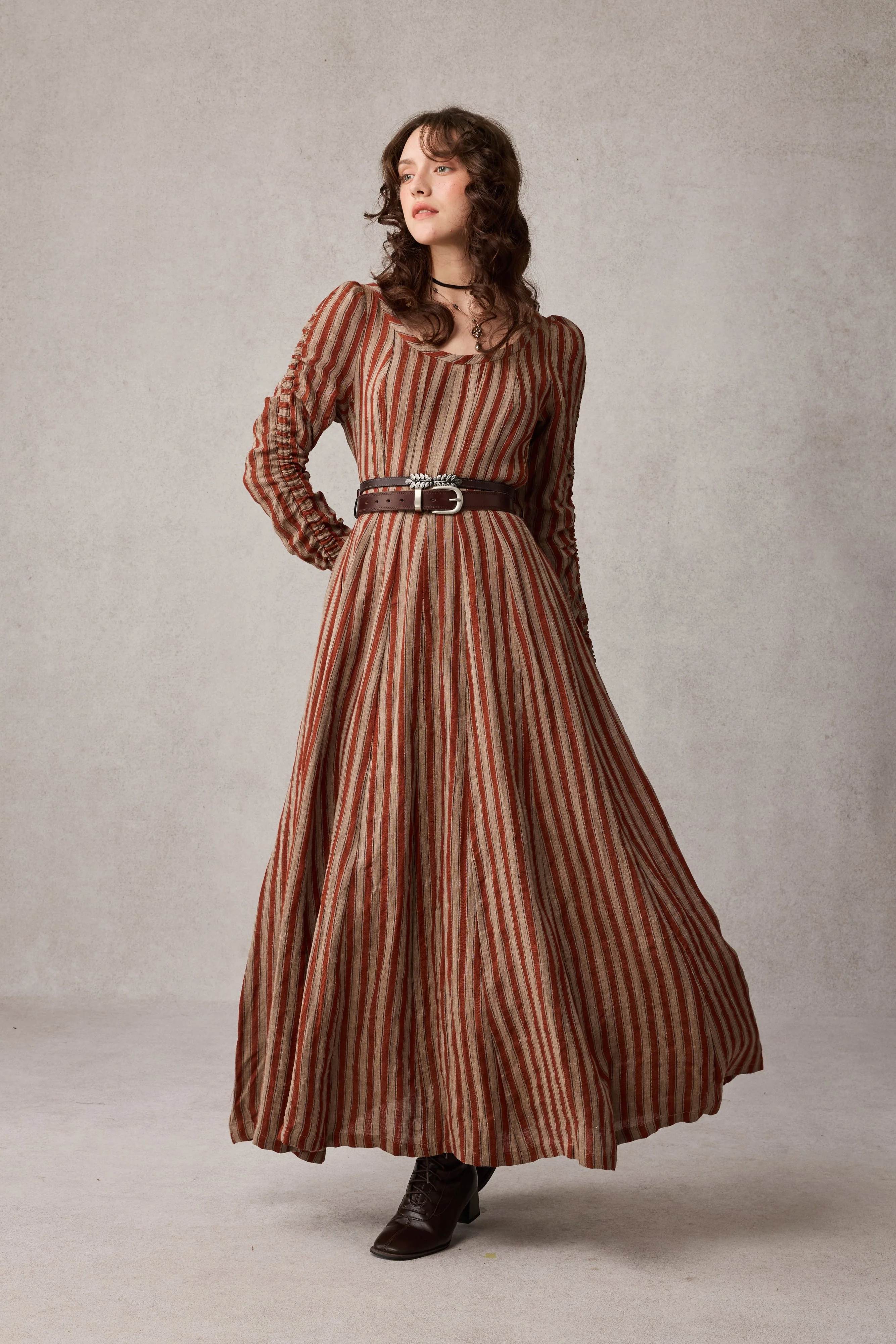 Crystal 17 | Victorian maxi linen dress - Image 5