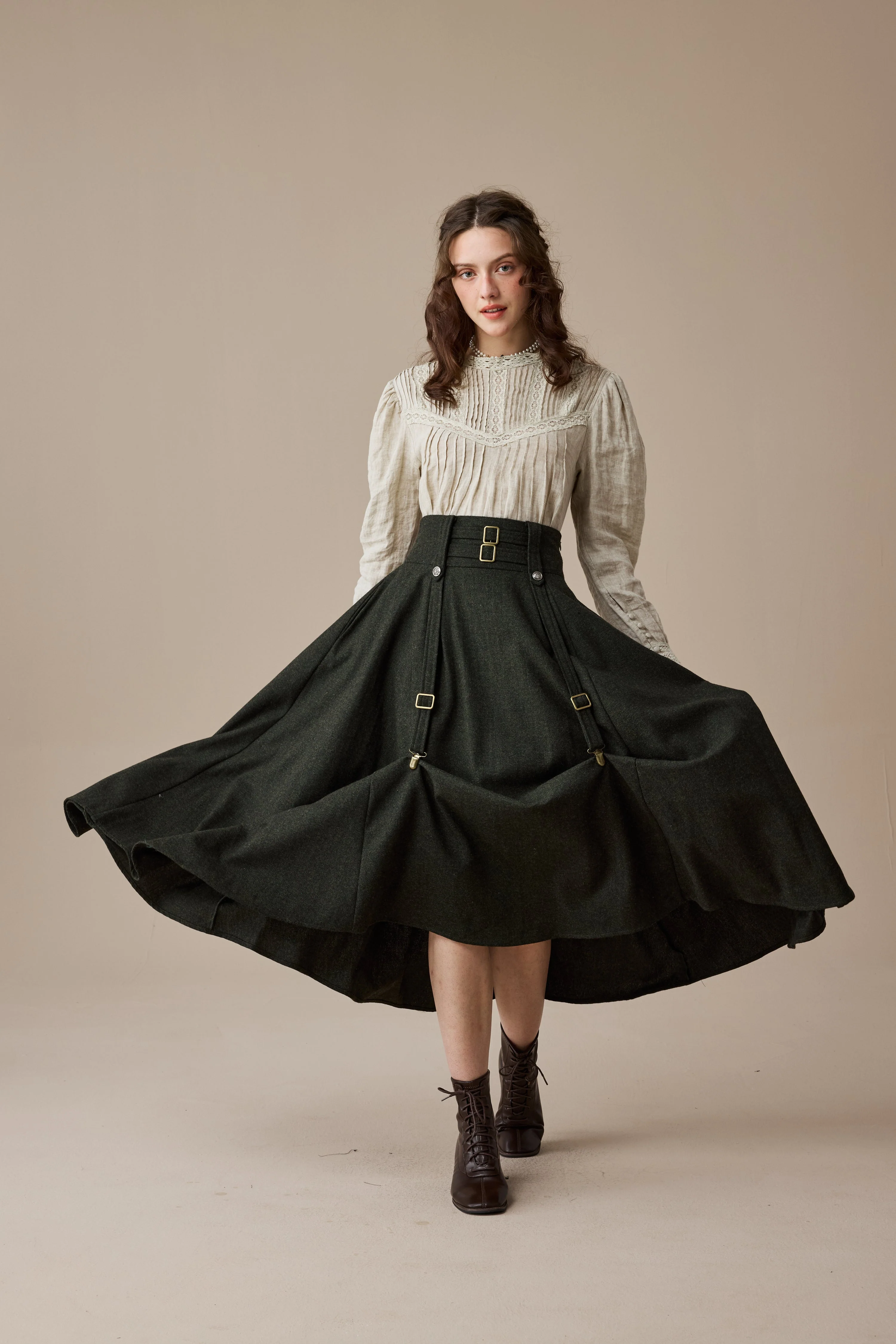 Cynthia 16 | Adjustable wool skirt - Image 3
