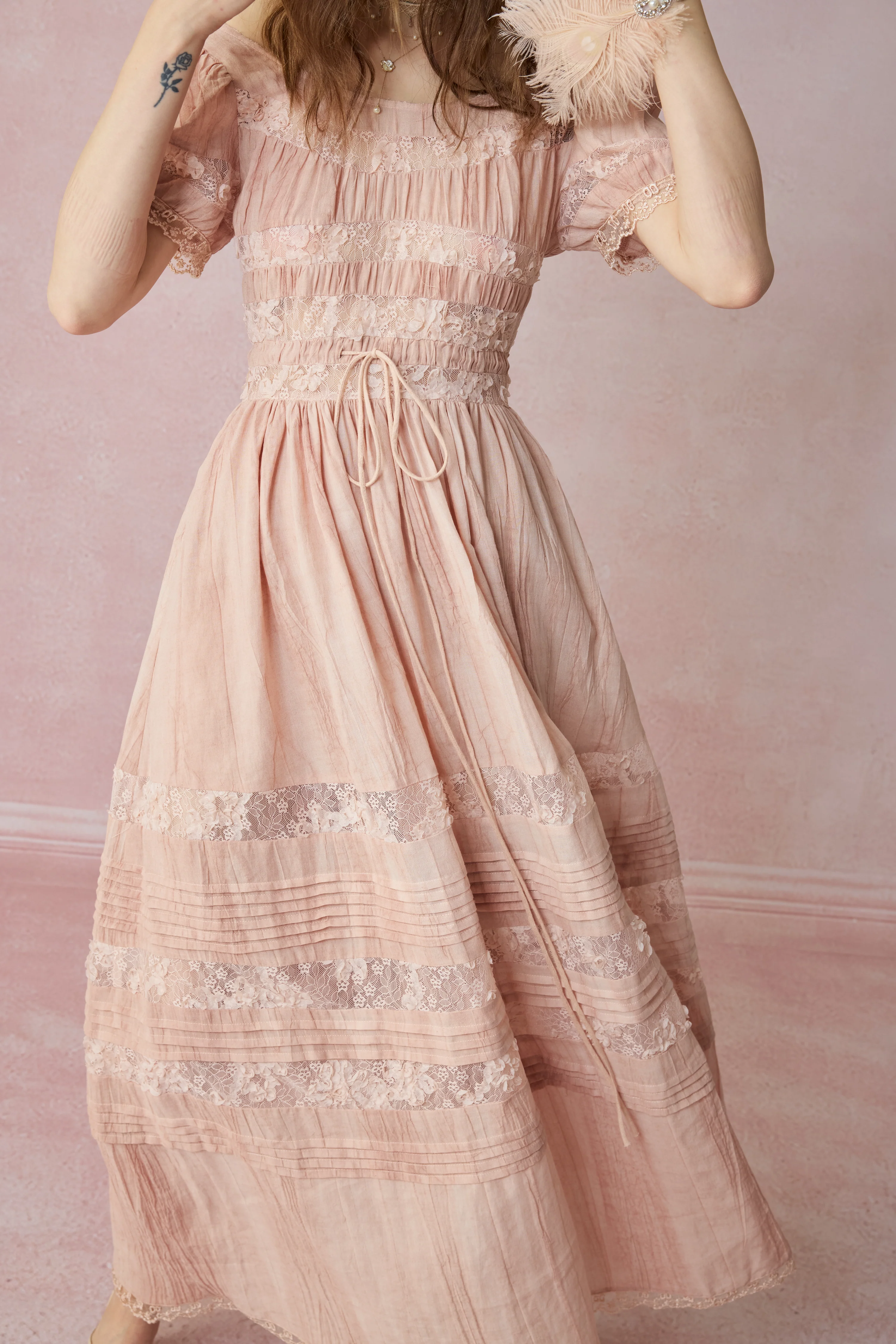 Dawn 17 | Lace Linen Dress Gown - Image 10