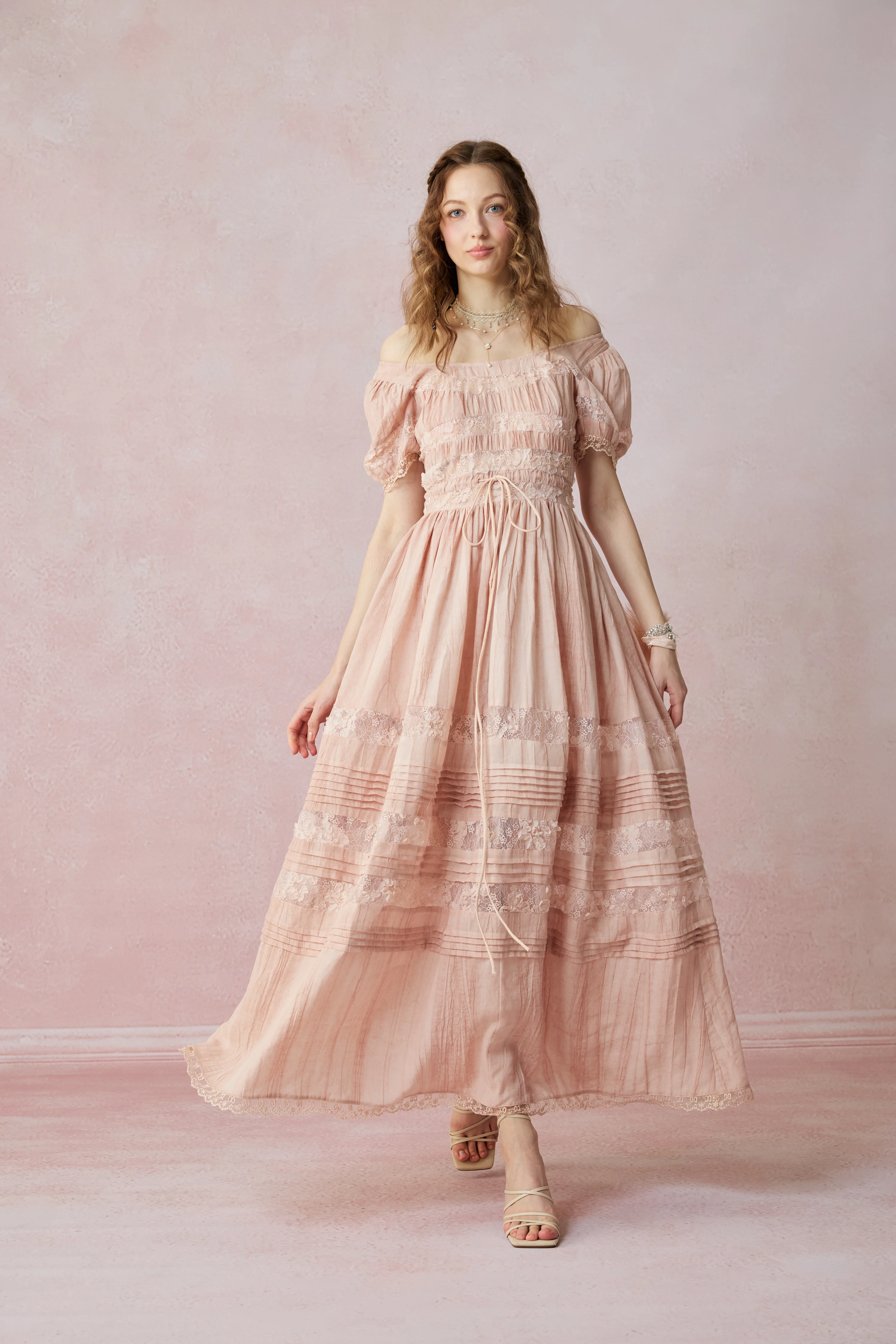 Dawn 17 | Lace Linen Dress Gown - Image 5