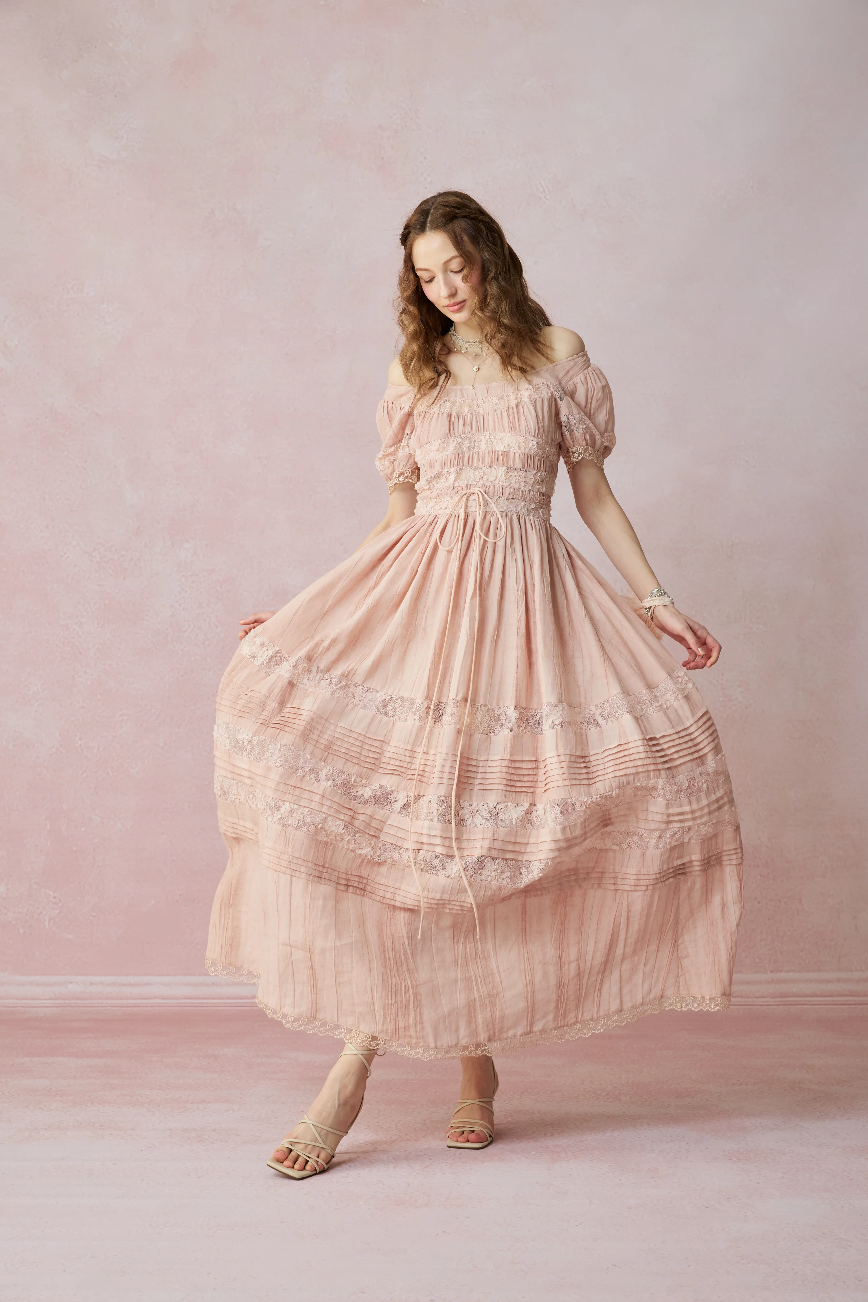 Dawn 17 | Lace Linen Dress Gown - Image 6