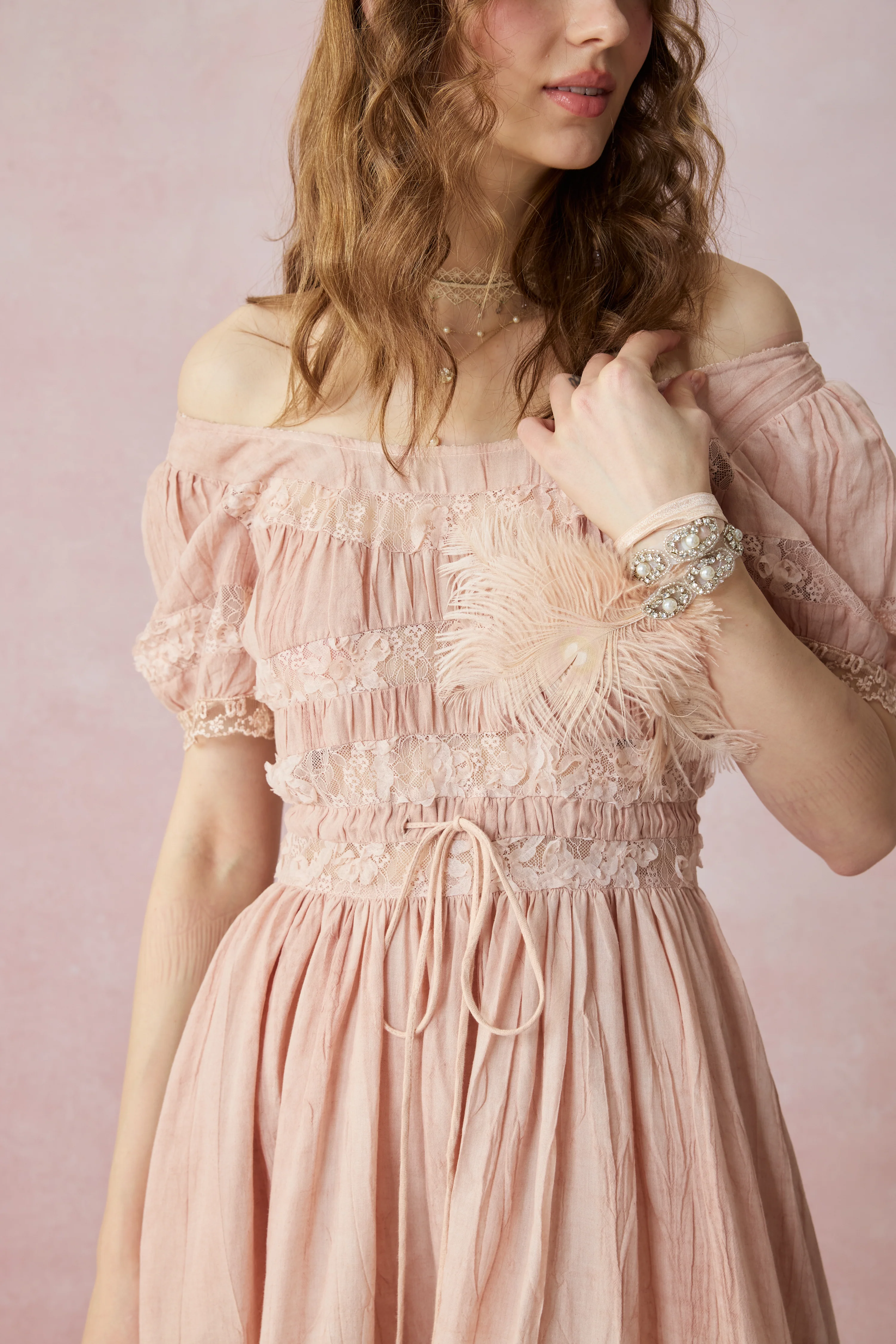 Dawn 17 | Lace Linen Dress Gown - Image 7