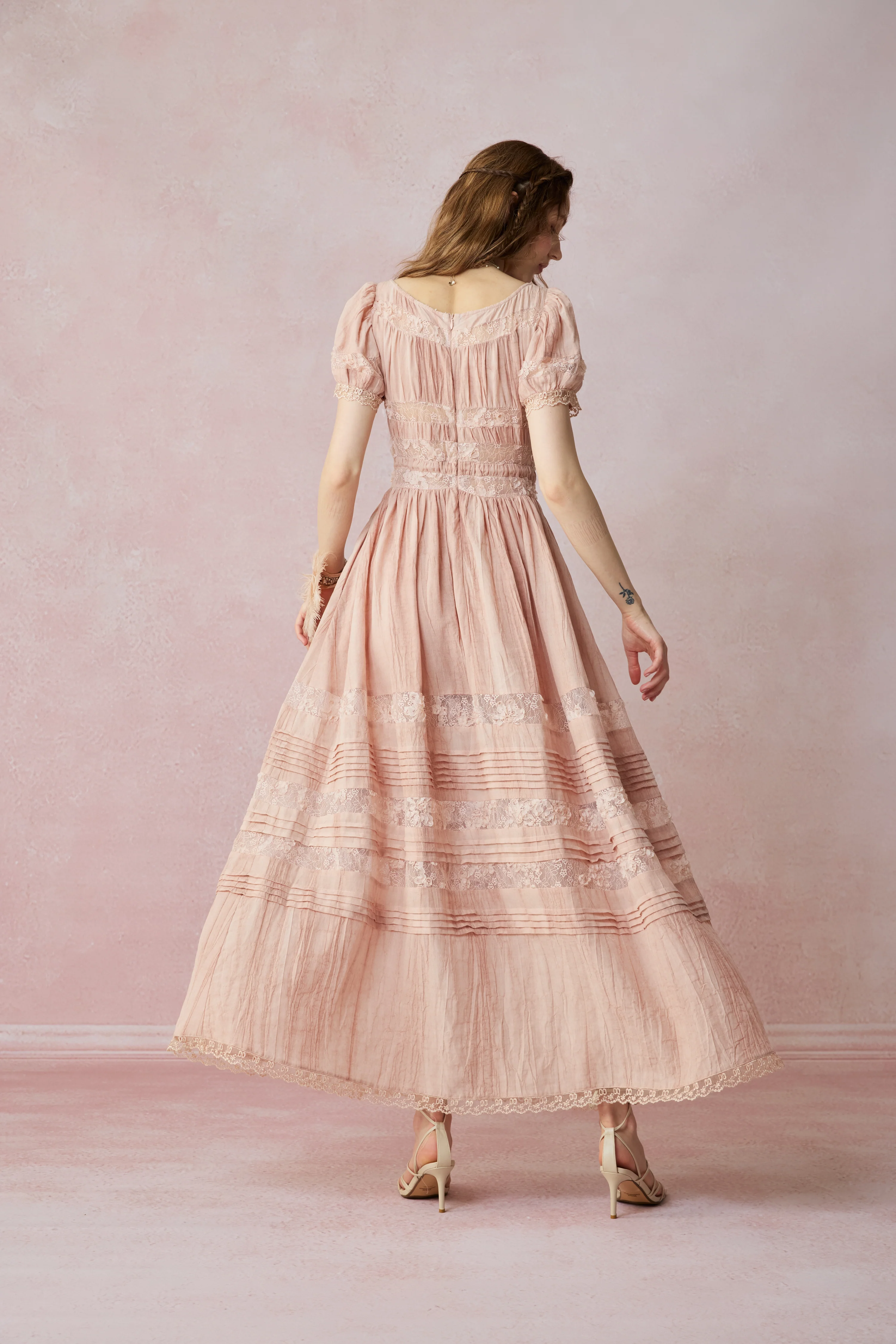 Dawn 17 | Lace Linen Dress Gown - Image 8