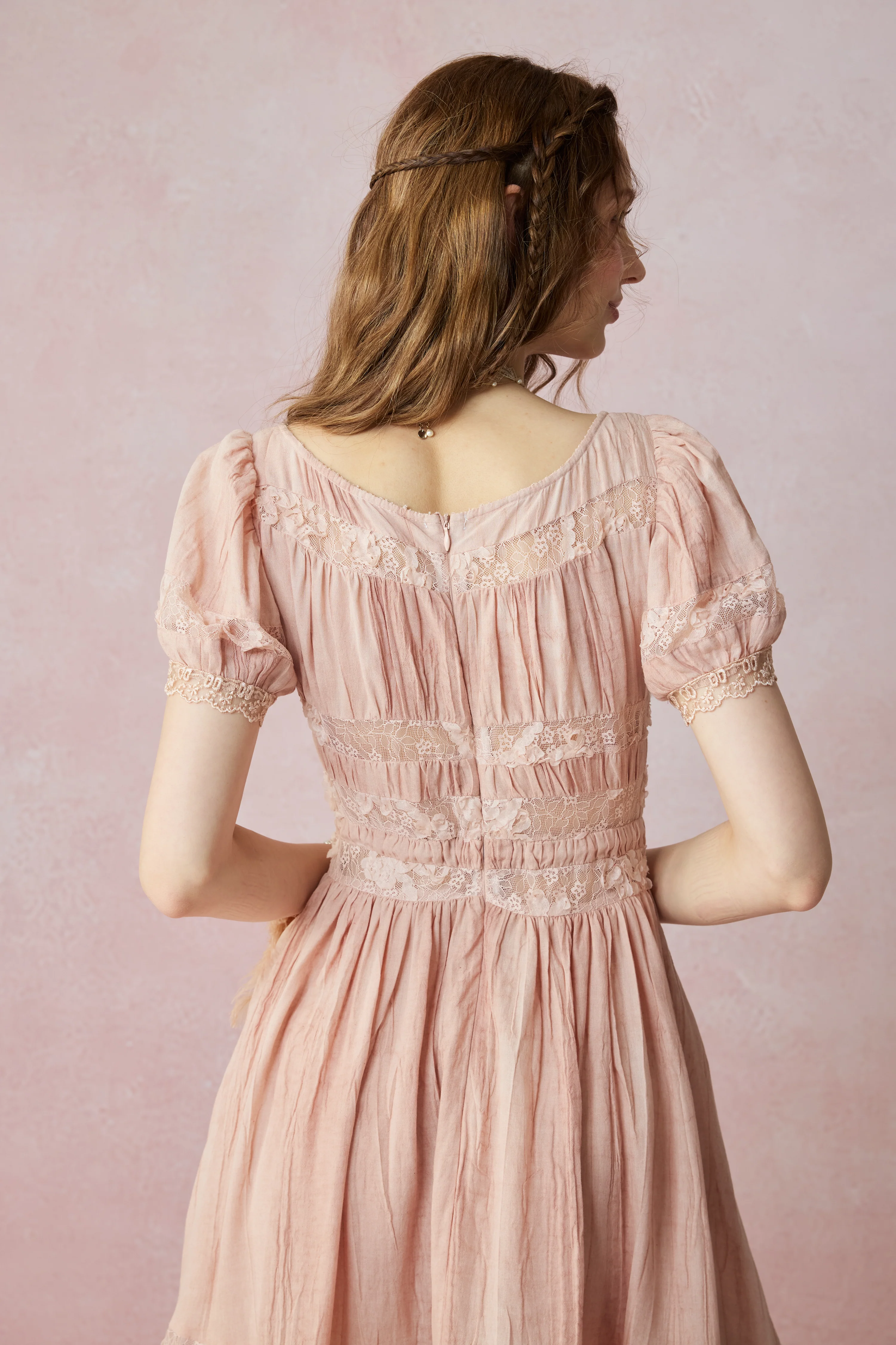 Dawn 17 | Lace Linen Dress Gown - Image 9