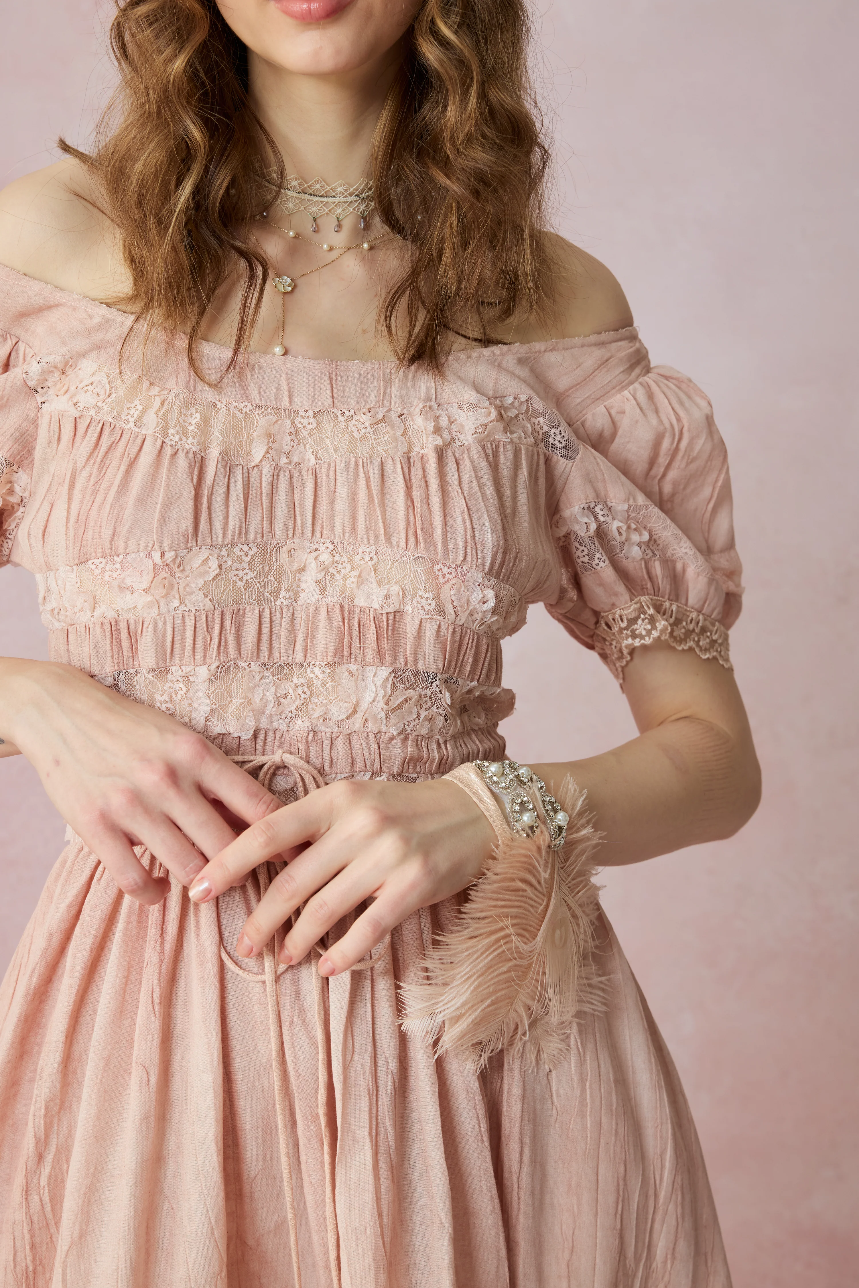 Dawn 17 | Lace Linen Dress Gown - Image 14