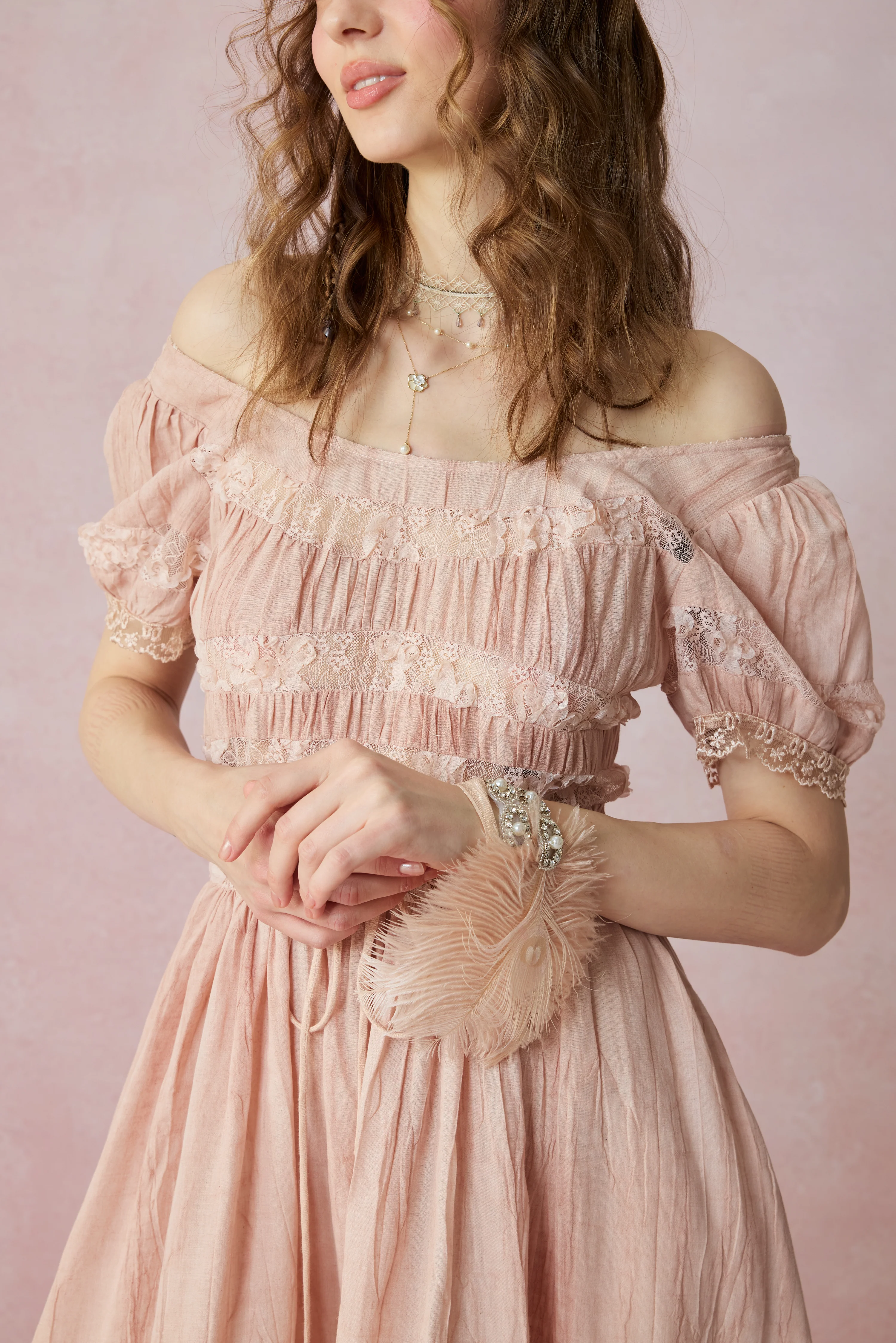 Dawn 17 | Lace Linen Dress Gown - Image 15