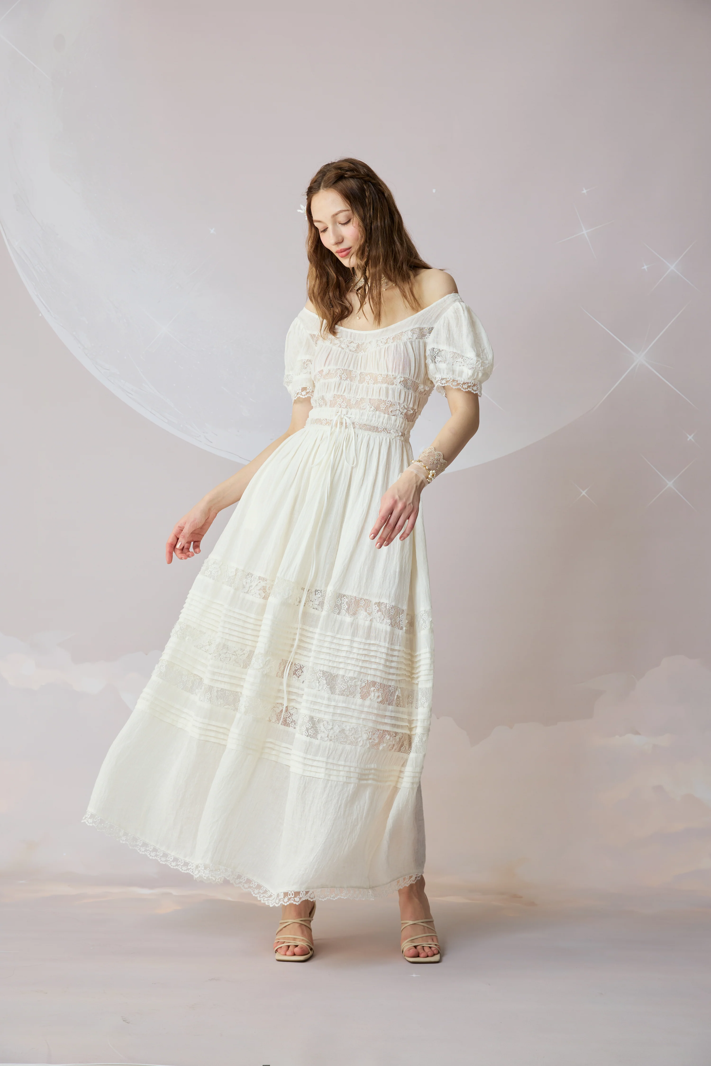 Dawn 17 | Lace Linen Dress Gown - Image 8