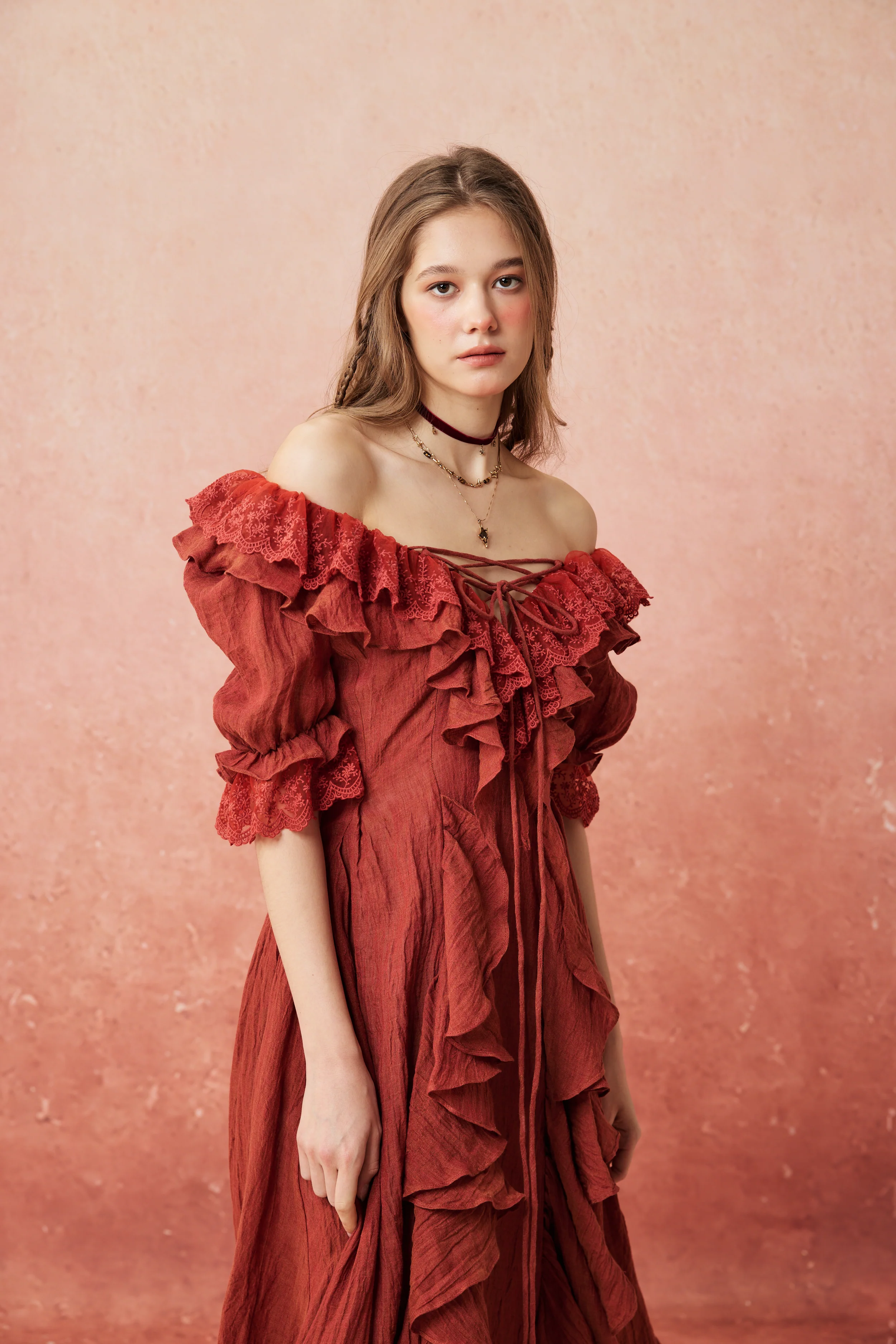 Dewdrops 16 | Maxi Linen Dress Gown - Image 10
