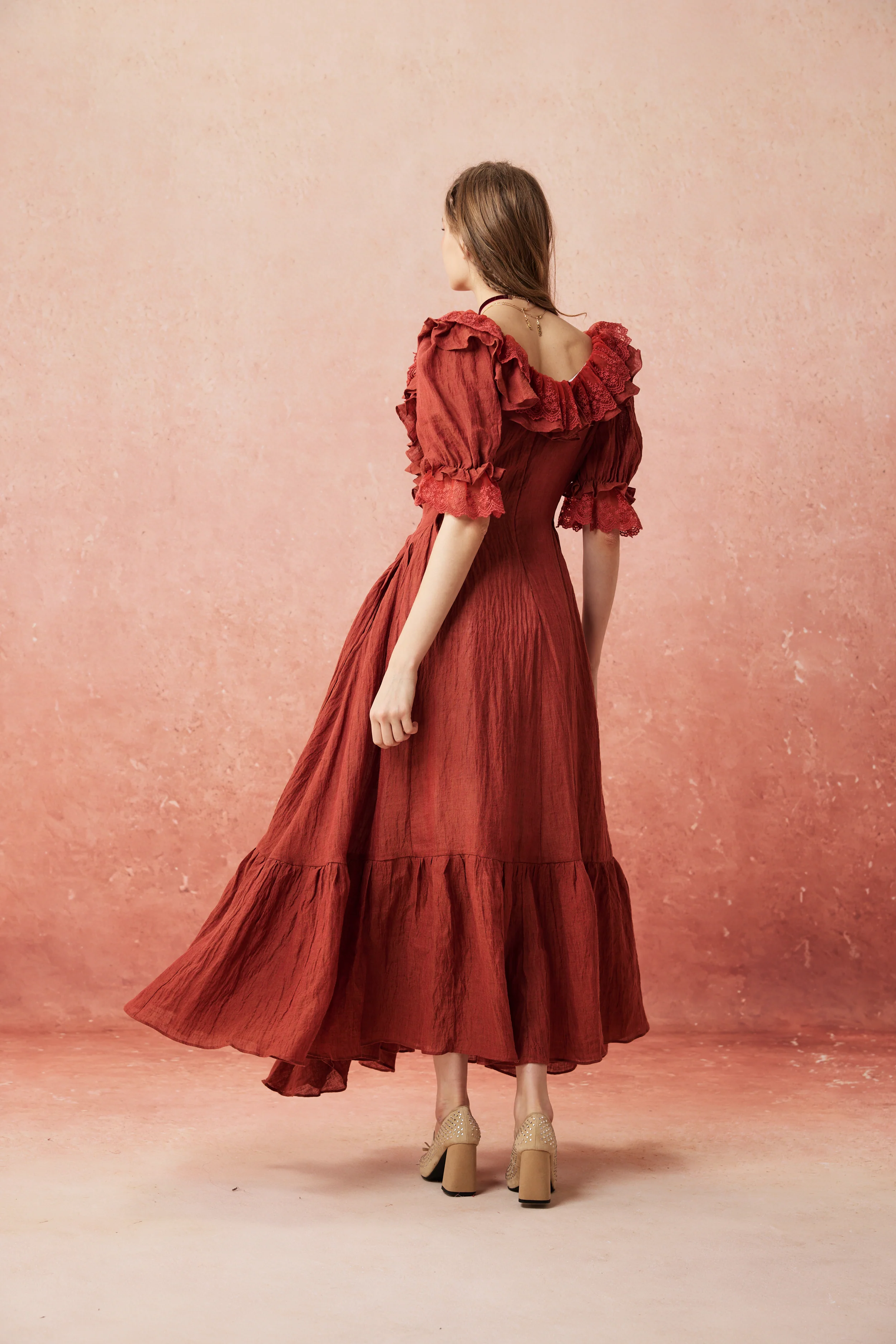 Dewdrops 16 | Maxi Linen Dress Gown - Image 12