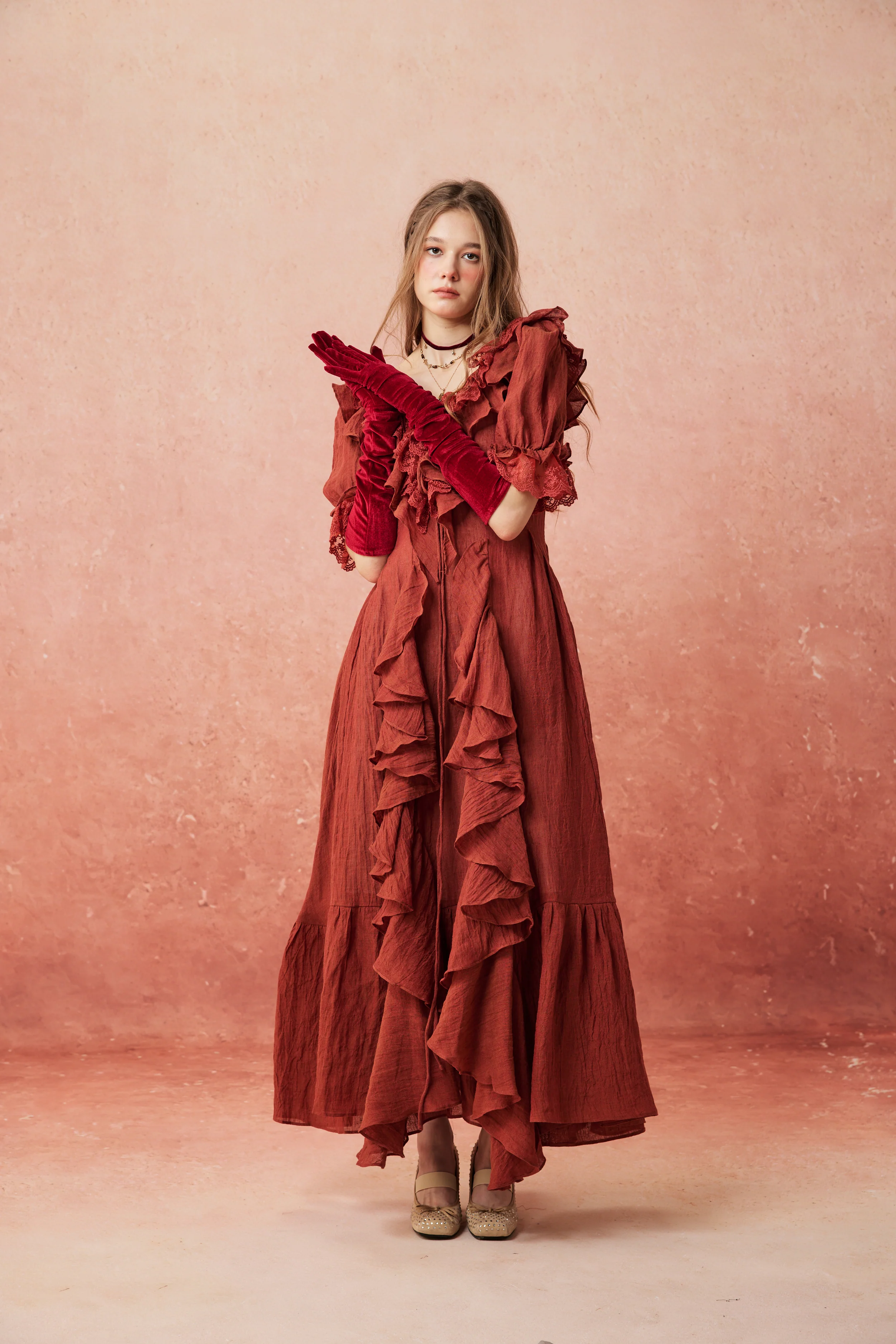 Dewdrops 16 | Maxi Linen Dress Gown - Image 26