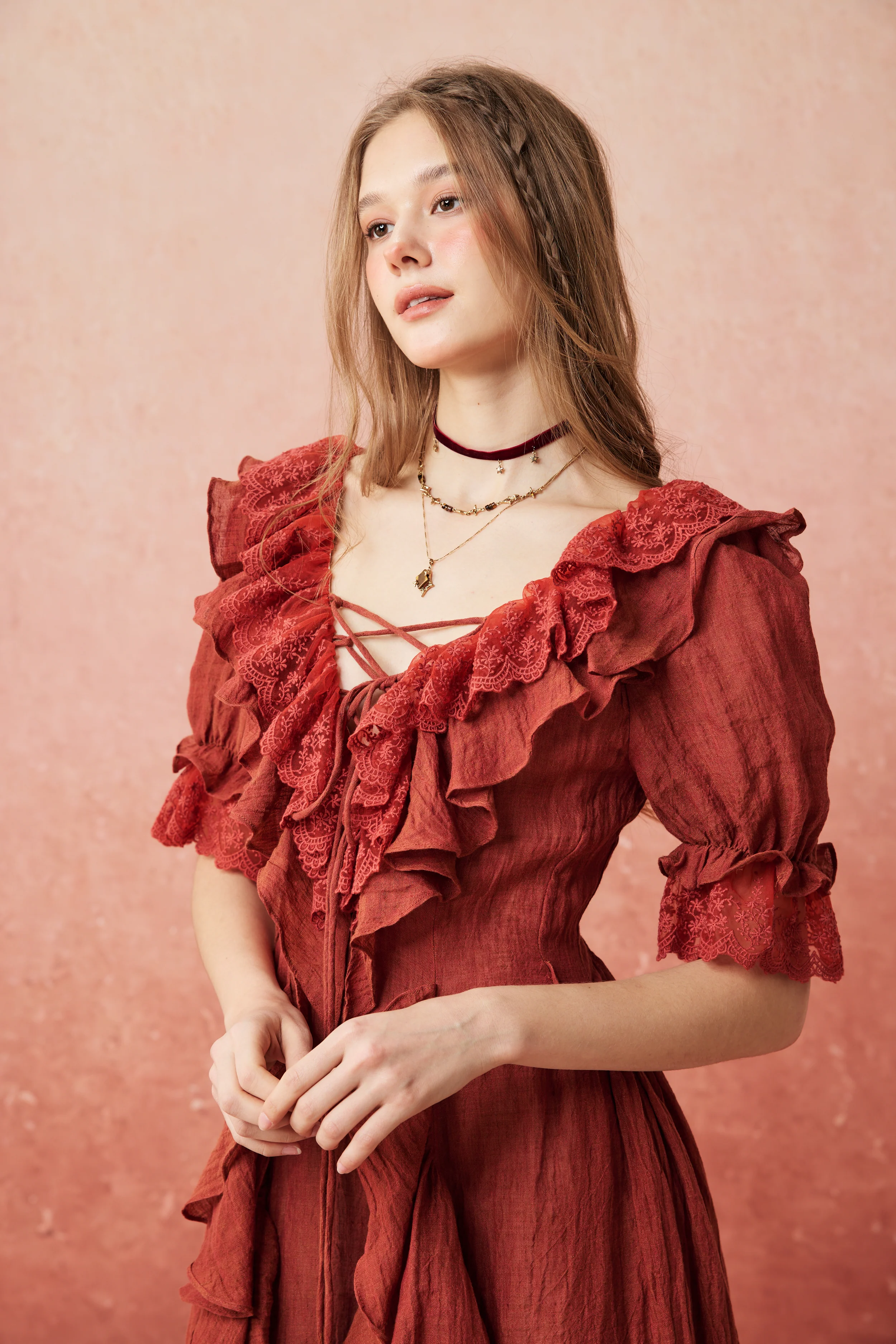 Dewdrops 16 | Maxi Linen Dress Gown - Image 31