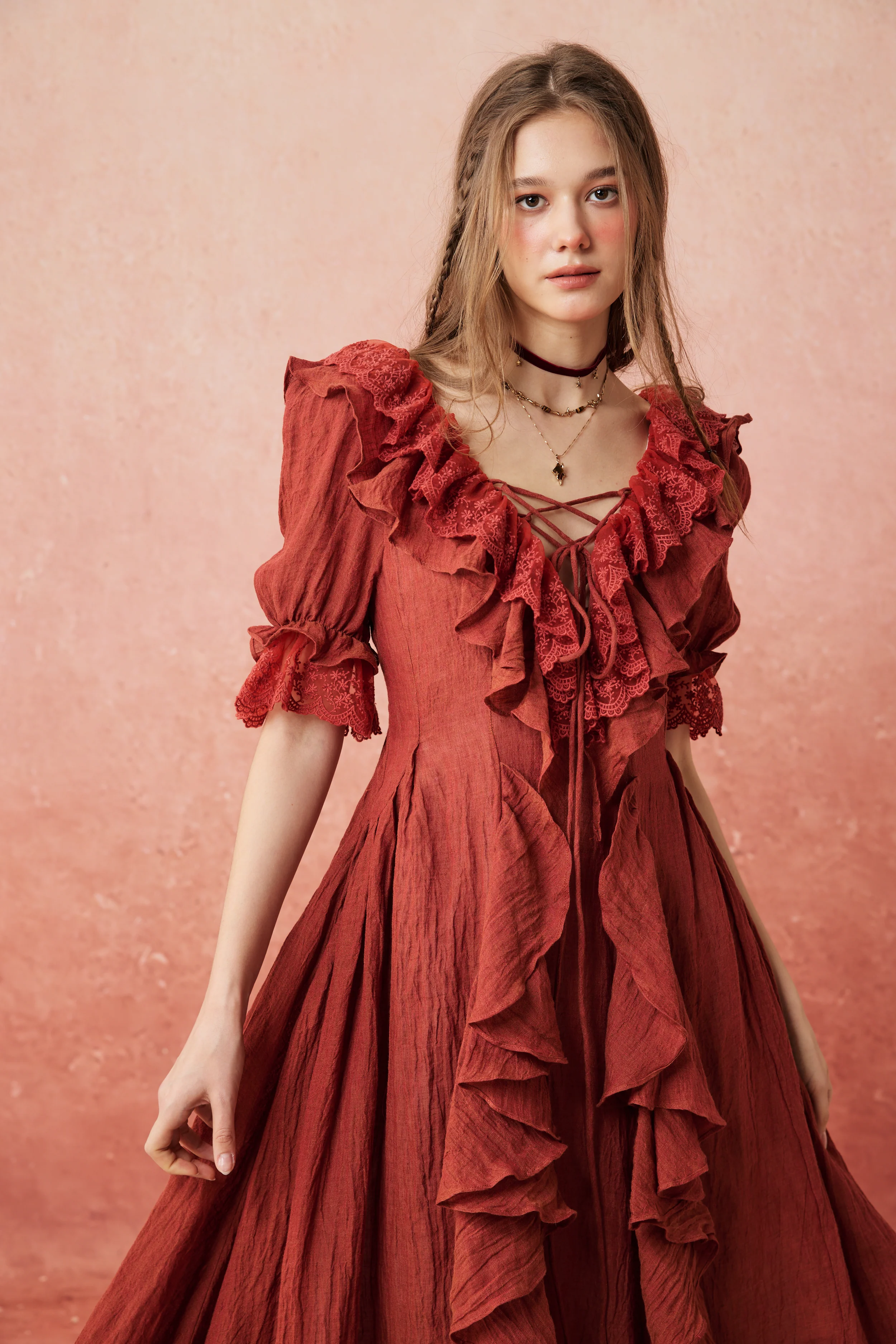Dewdrops 16 | Maxi Linen Dress Gown - Image 7