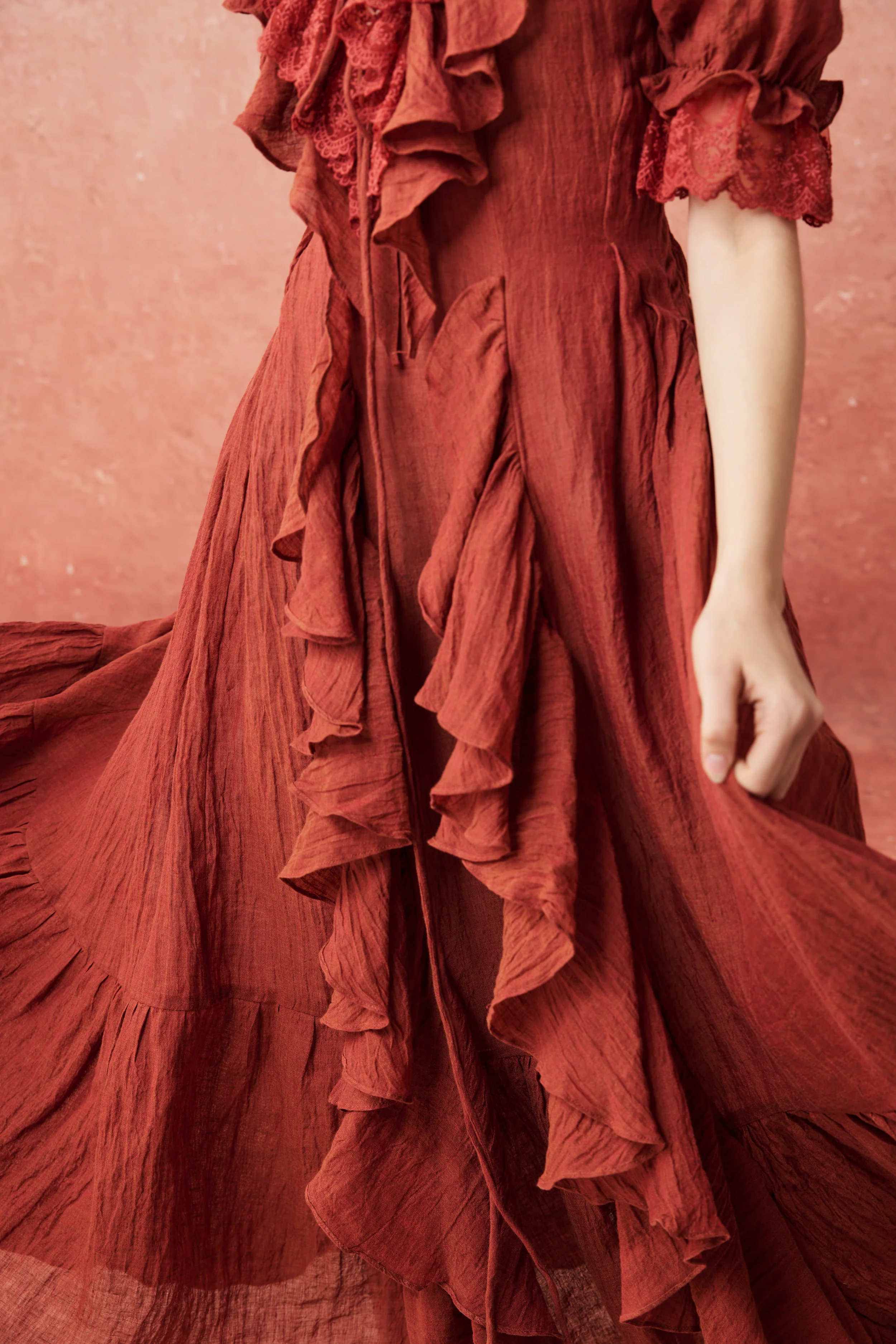 Dewdrops 16 | Maxi Linen Dress Gown - Image 8
