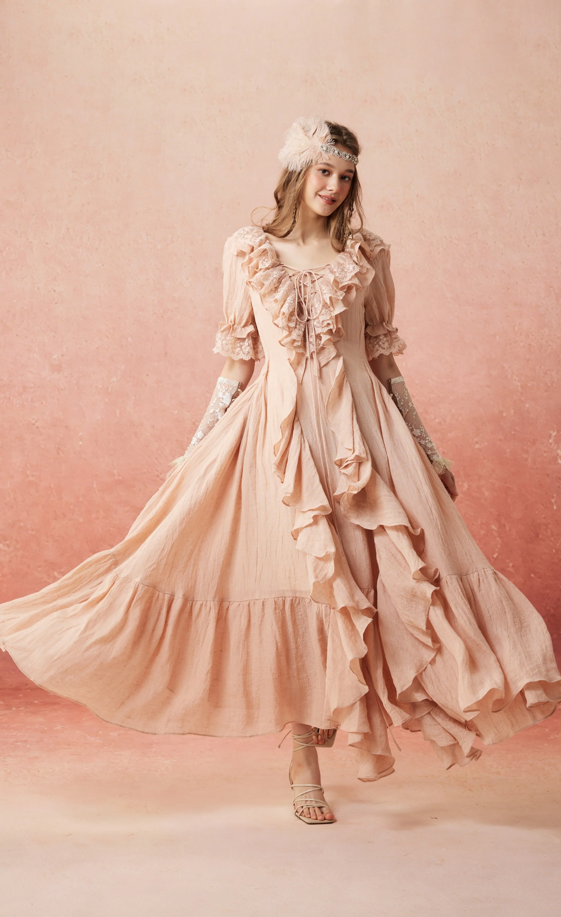 Dewdrops 16 | Maxi Linen Dress Gown - Image 26