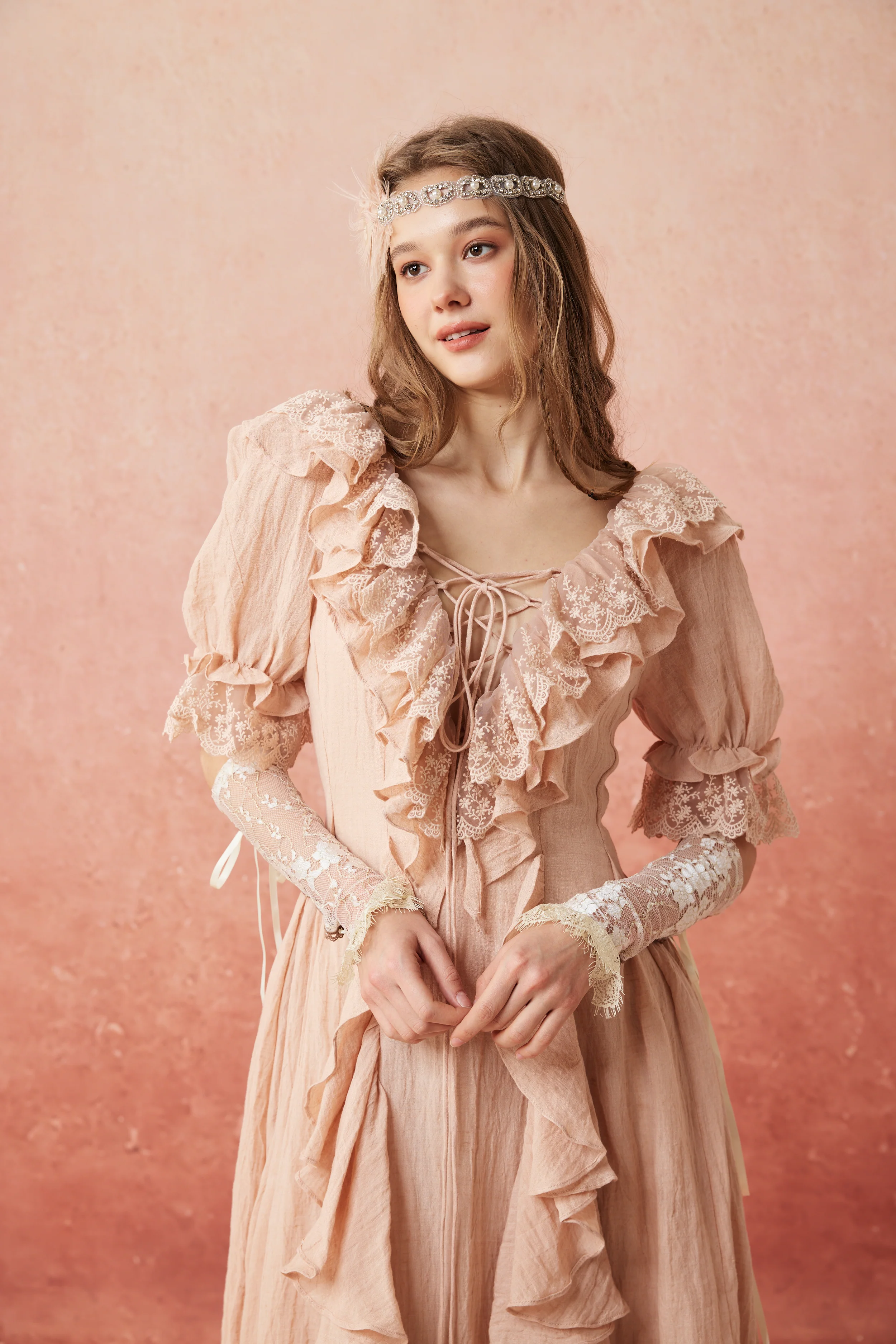 Dewdrops 16 | Maxi Linen Dress Gown - Image 29