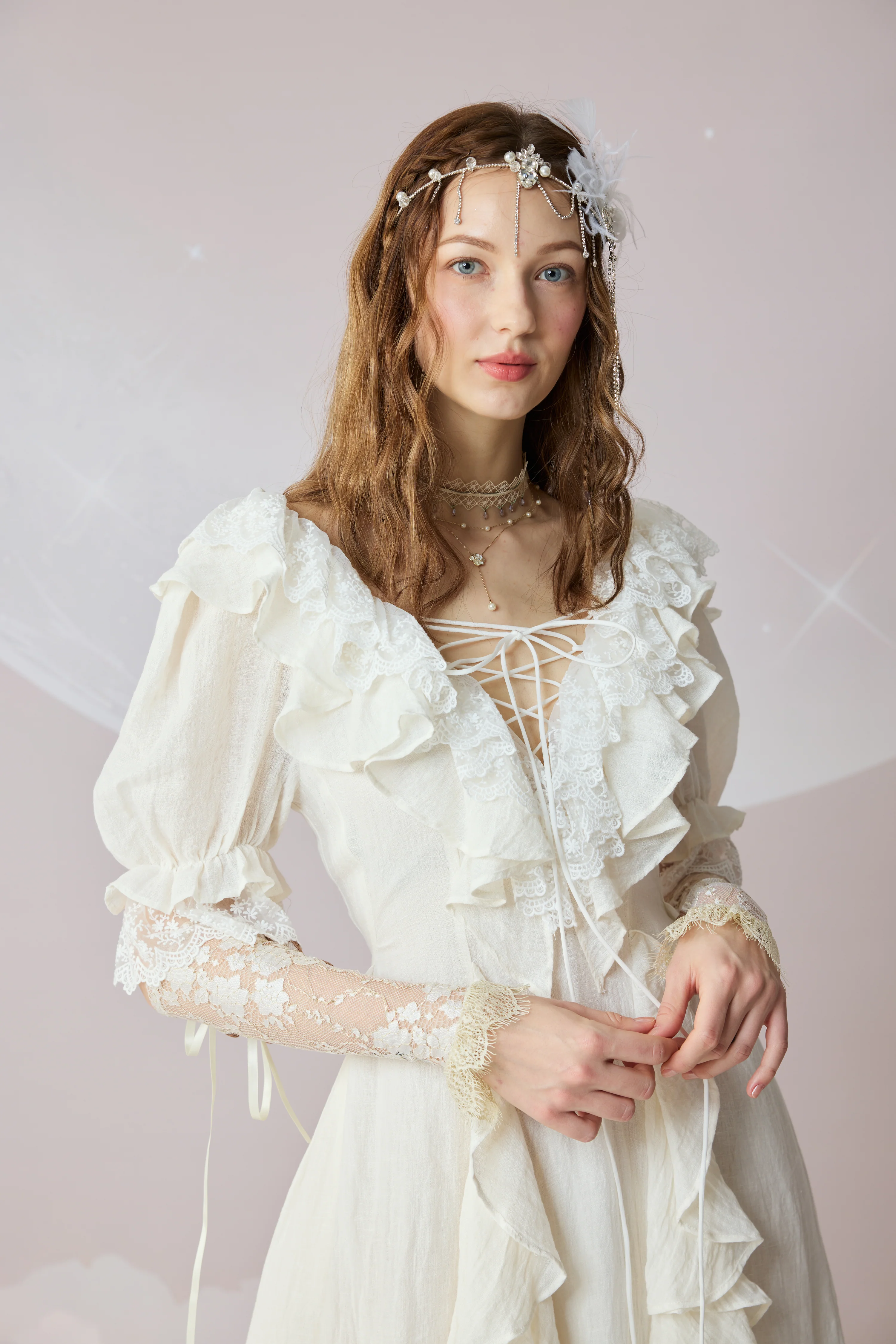 Dewdrops 16 | Maxi Linen Dress Gown - Image 17