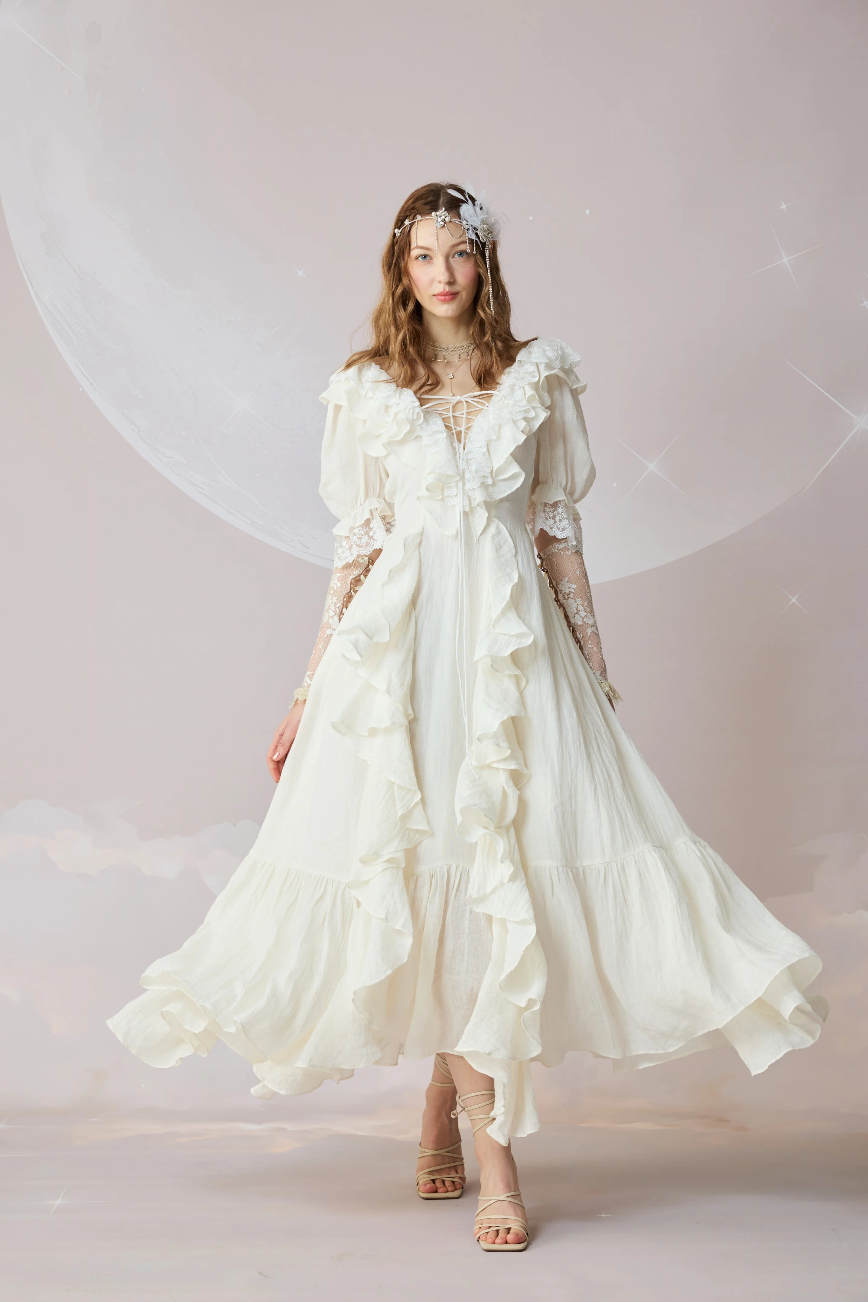 Dewdrops 16 | Maxi Linen Dress Gown - Image 5