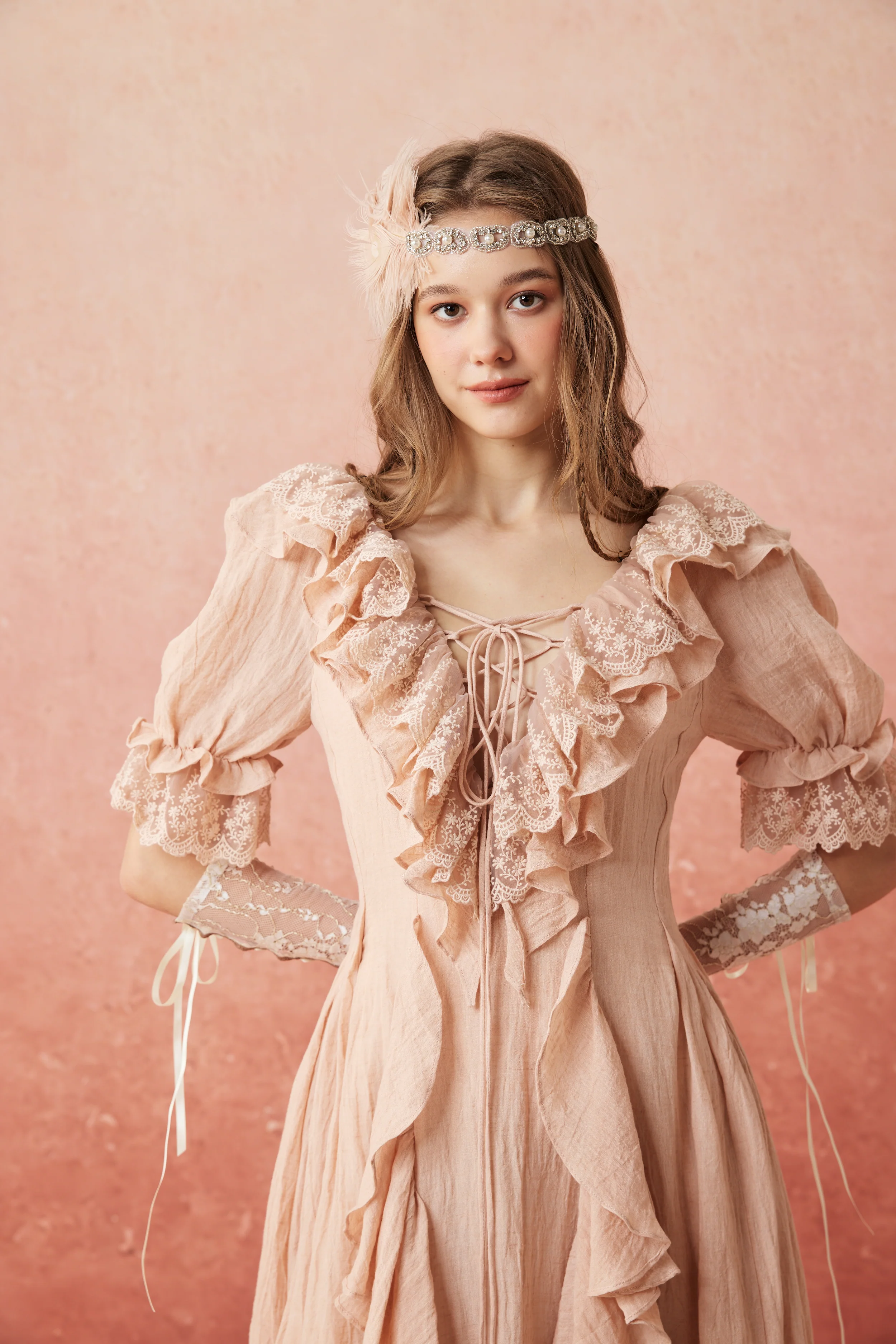 Dewdrops 16 | Maxi Linen Dress Gown - Image 30