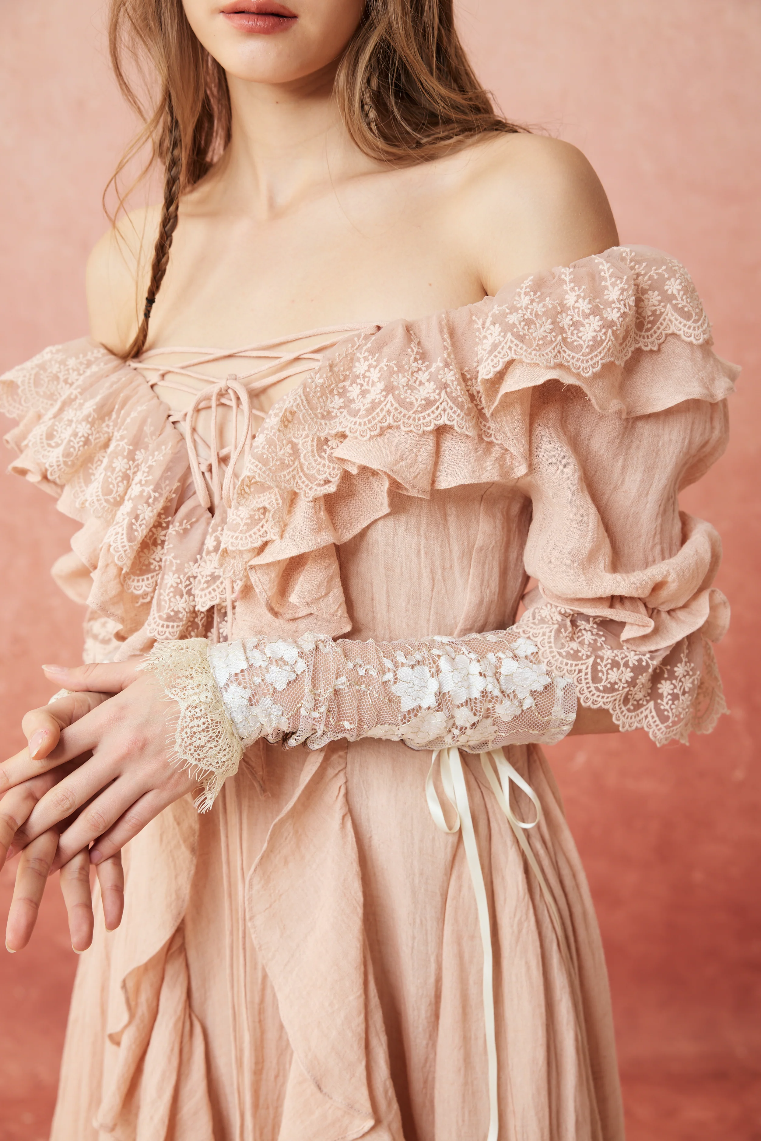 Dewdrops 16 | Maxi Linen Dress Gown - Image 34
