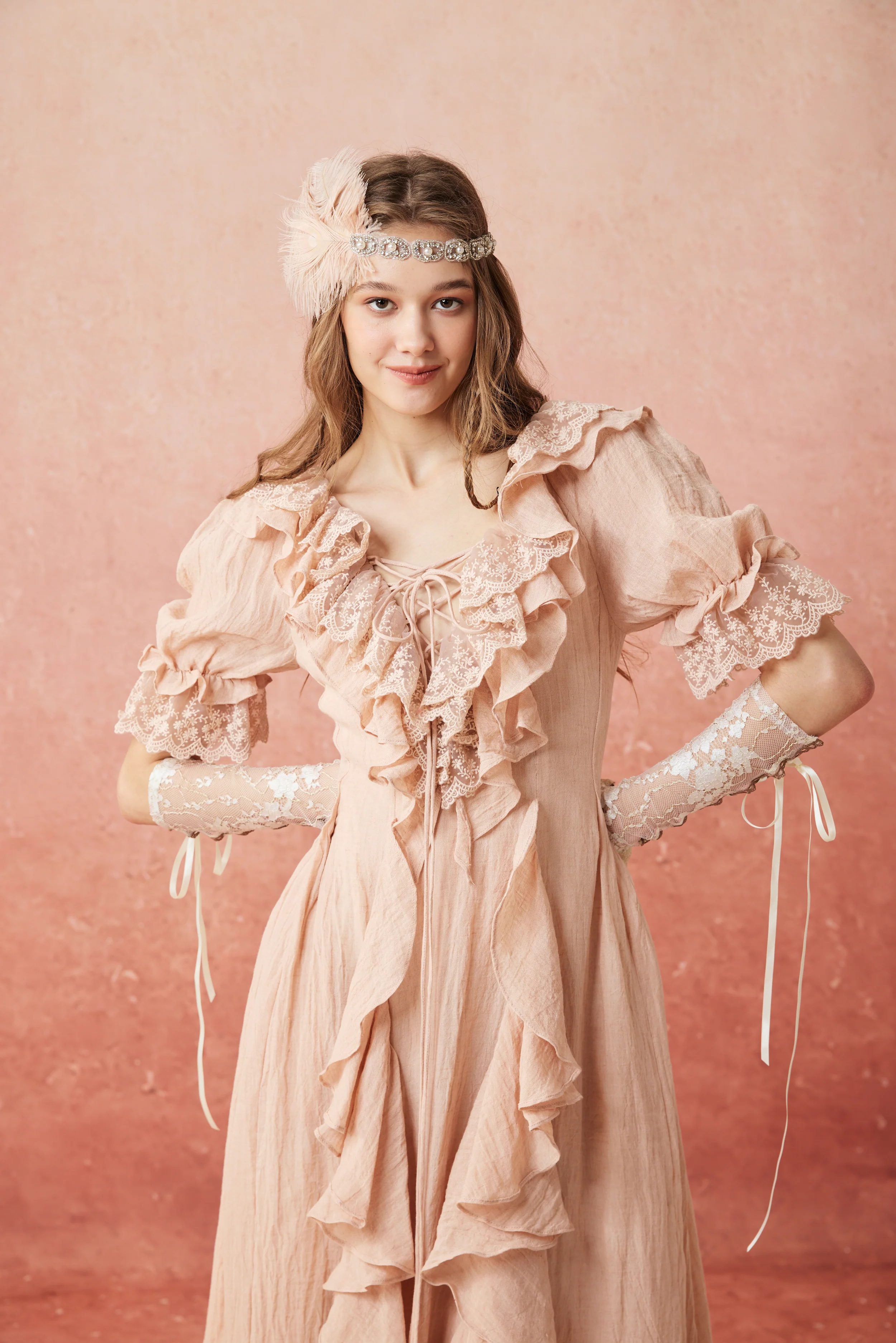 Dewdrops 16 | Maxi Linen Dress Gown - Image 37