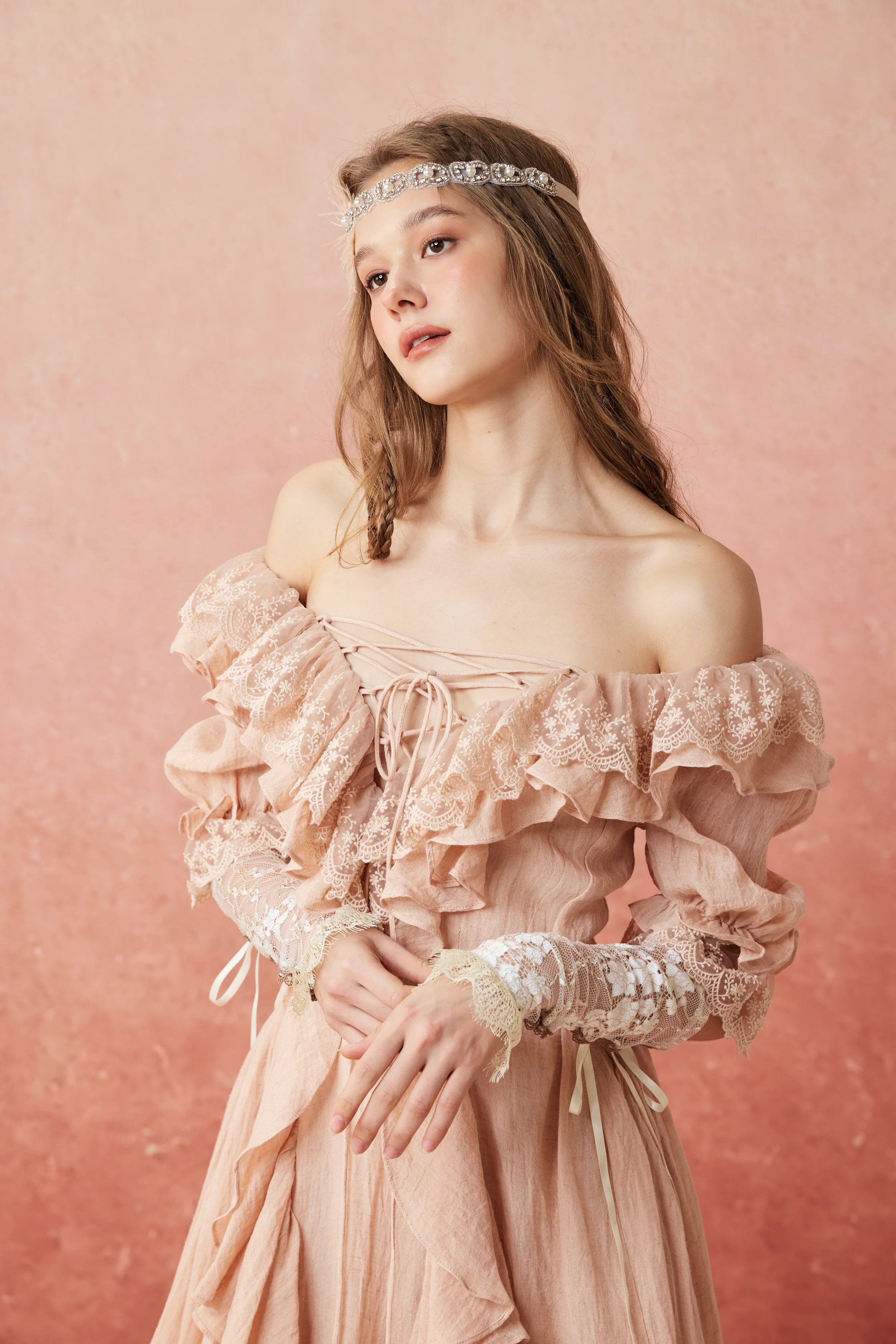 Dewdrops 16 | Maxi Linen Dress Gown - Image 7