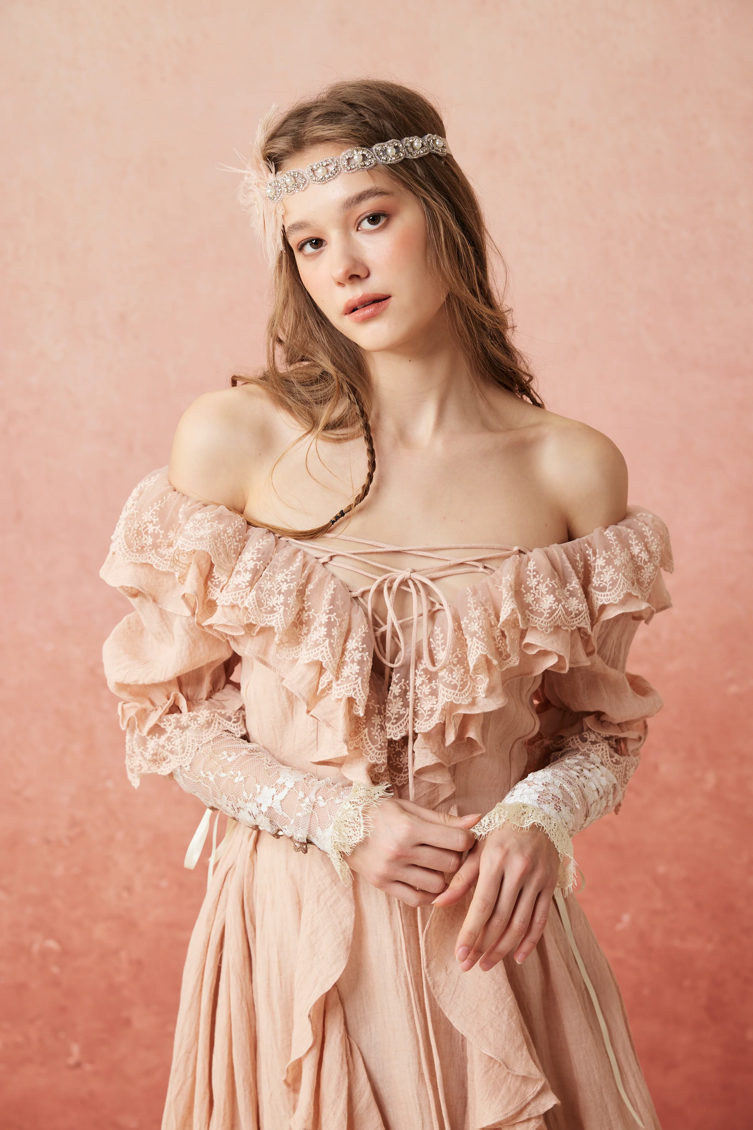 Dewdrops 16 | Maxi Linen Dress Gown - Image 8
