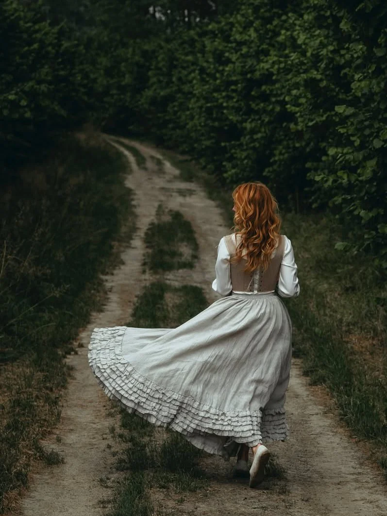 Dorothy 27 | Ruffled maxi linen skirt - Image 3