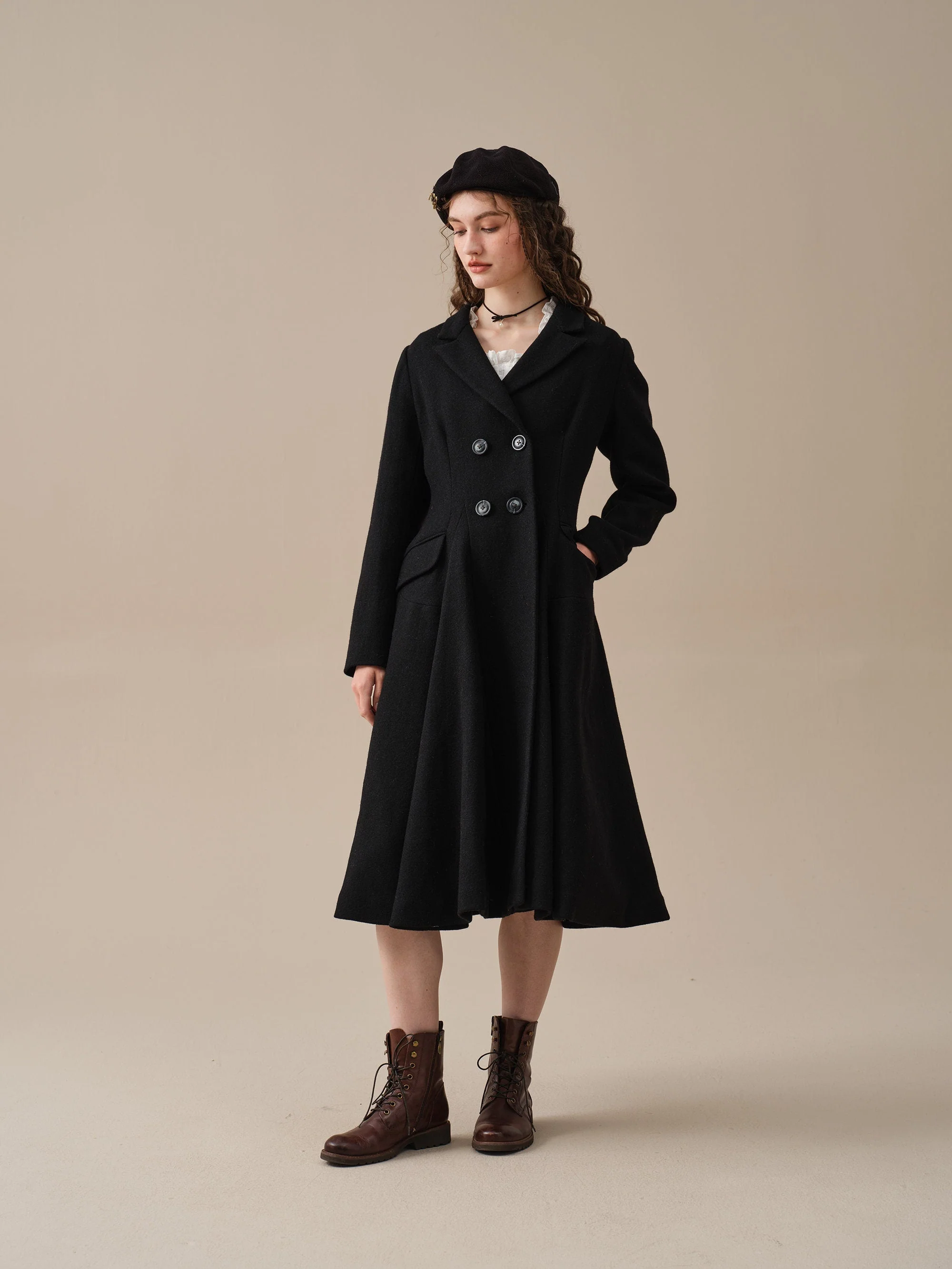 The Roman Holiday 17 | 100% wool classic coat - Image 3