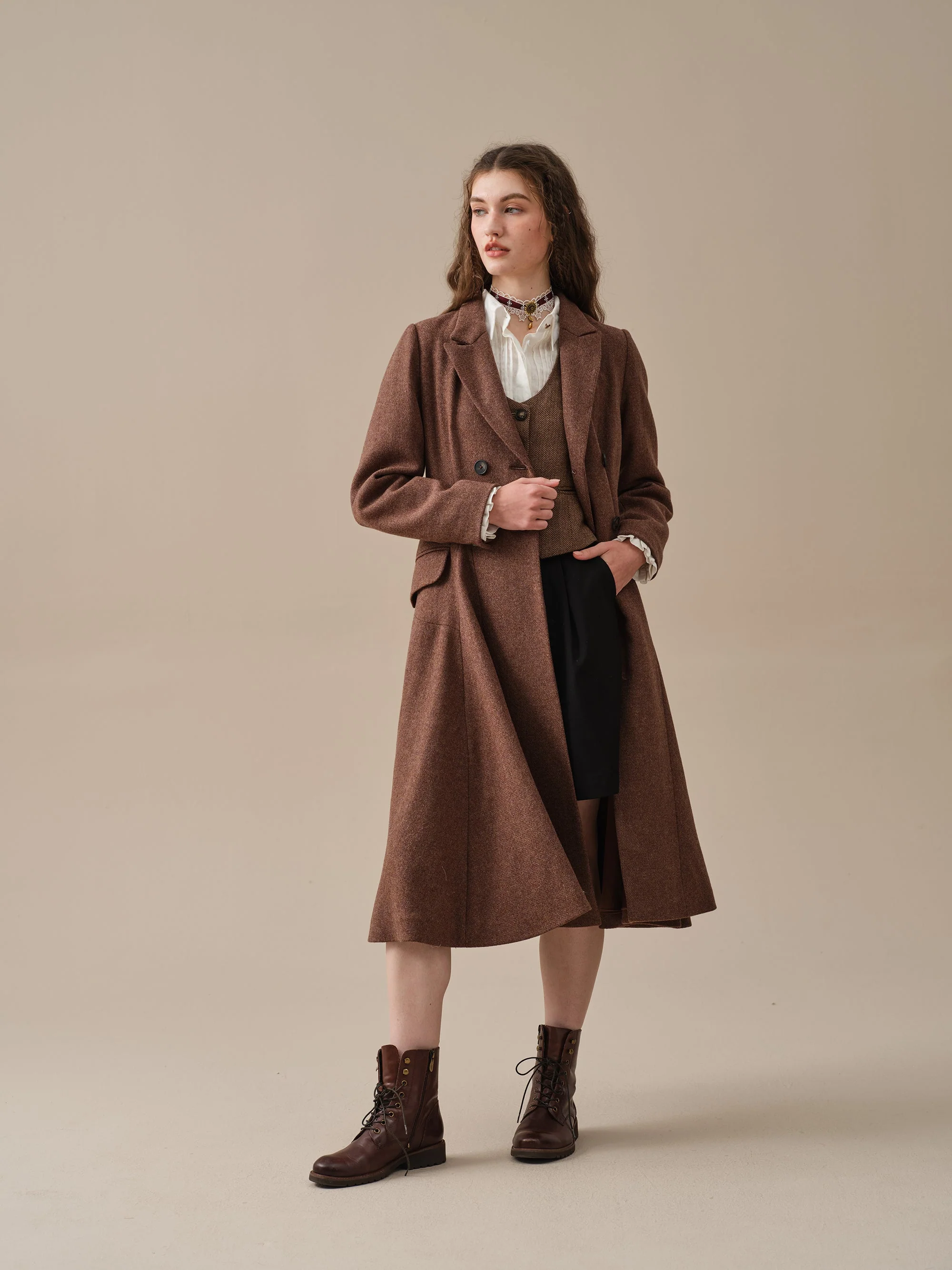 The Roman Holiday 17 | 100% wool classic coat - Image 29