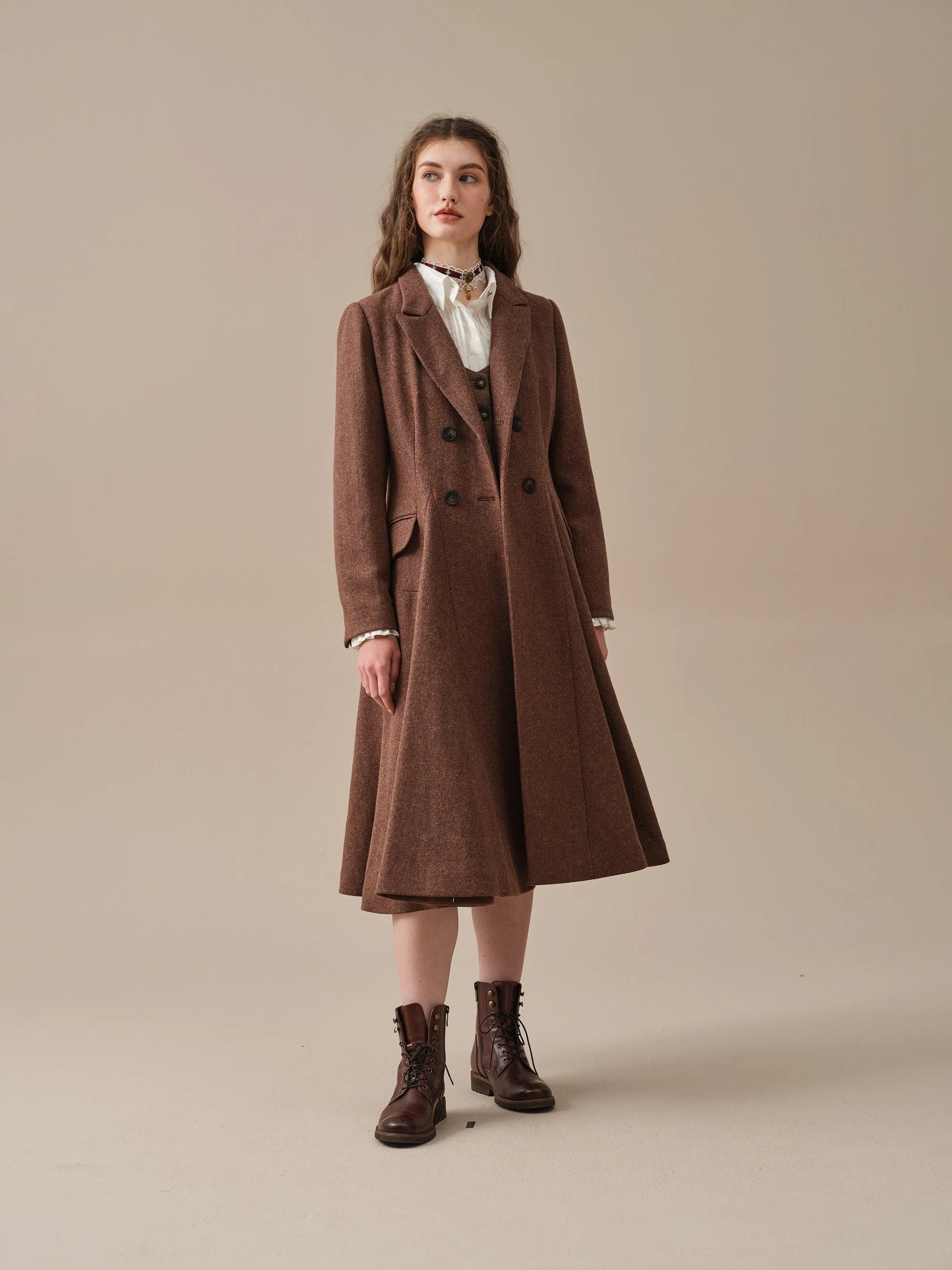 The Roman Holiday 17 | 100% wool classic coat - Image 5