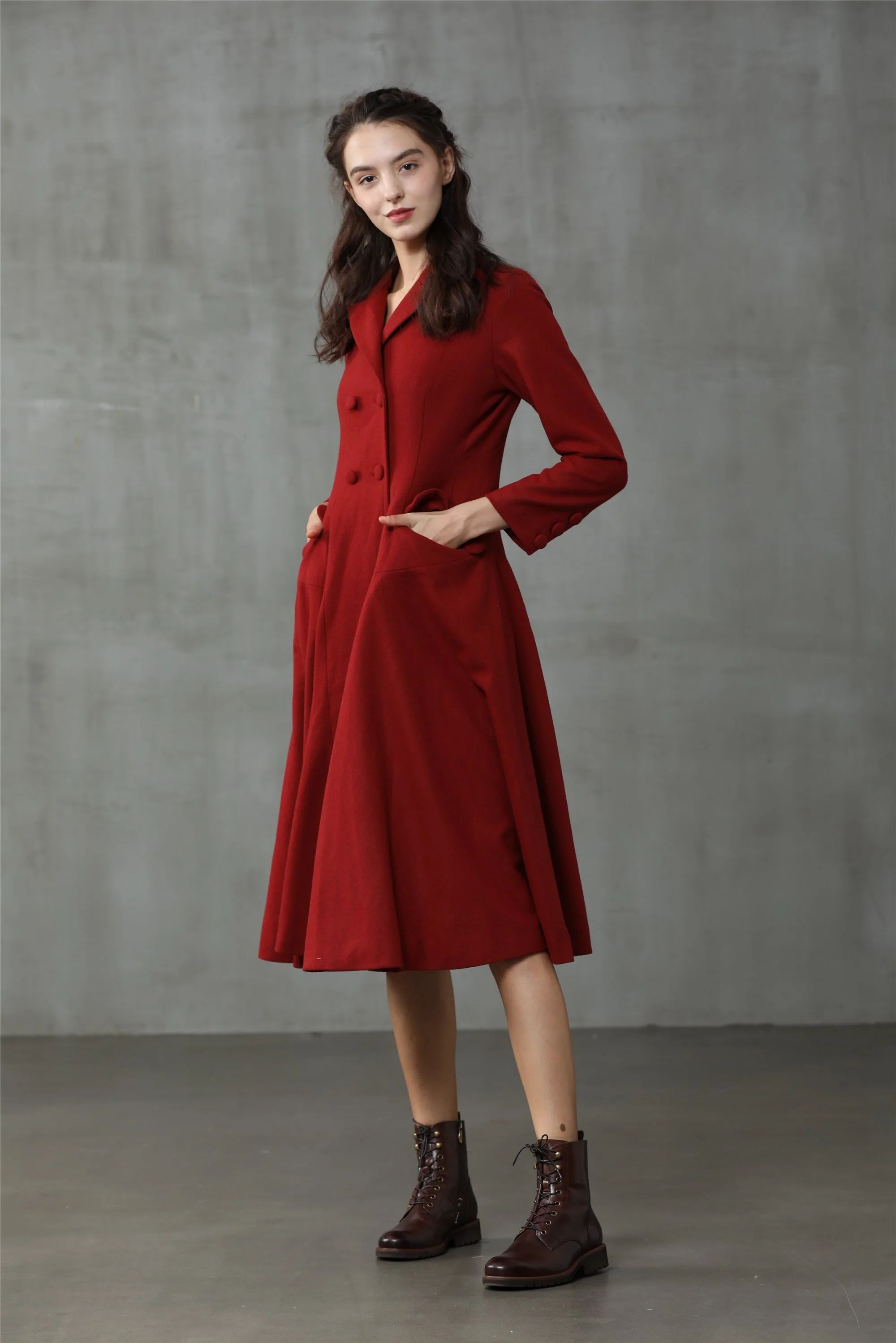 Roman Holiday 2020 | Red Wool Coat Jacket - Image 12