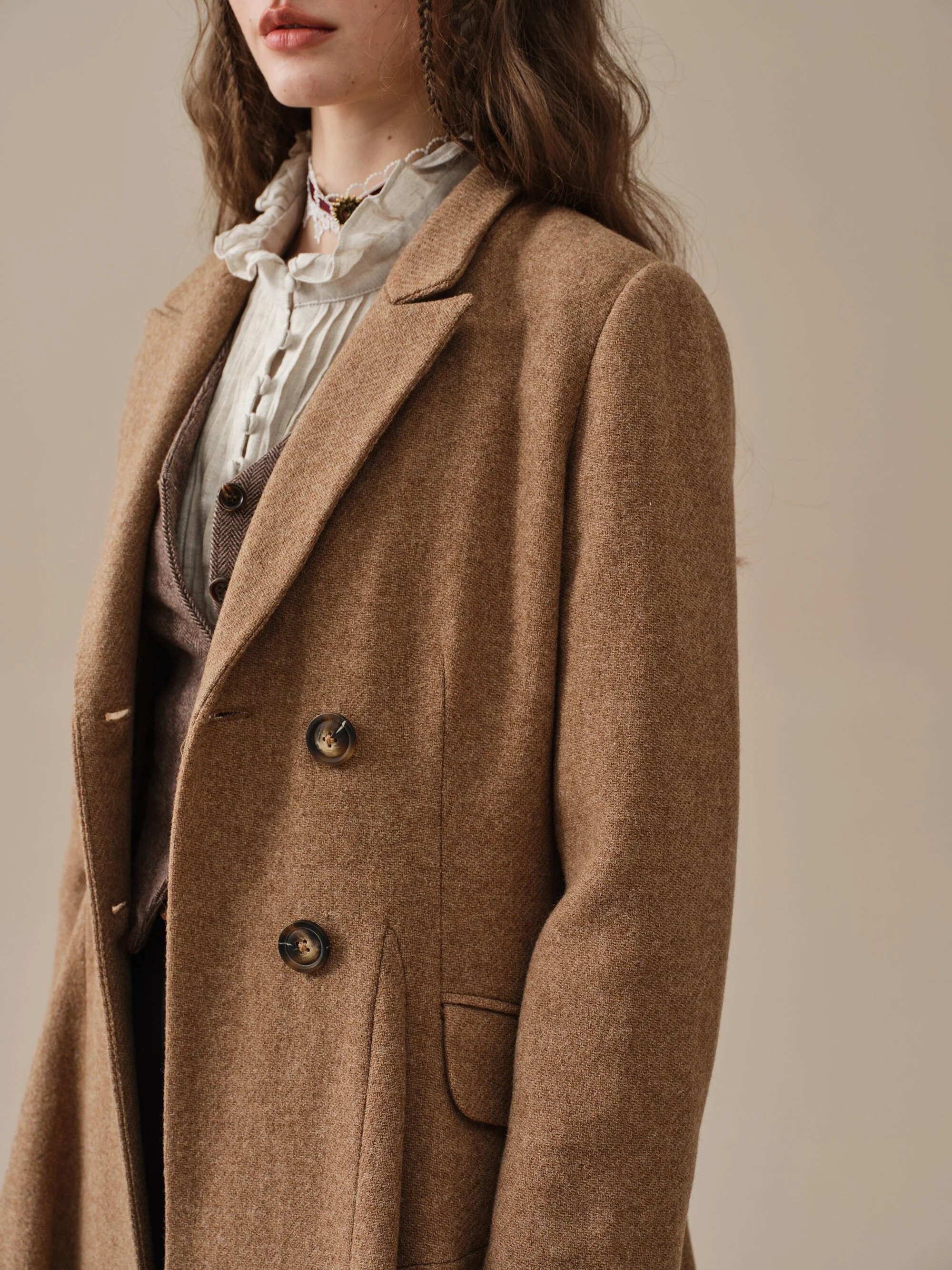 The Roman Holiday 17 | 100% wool classic coat - Image 11