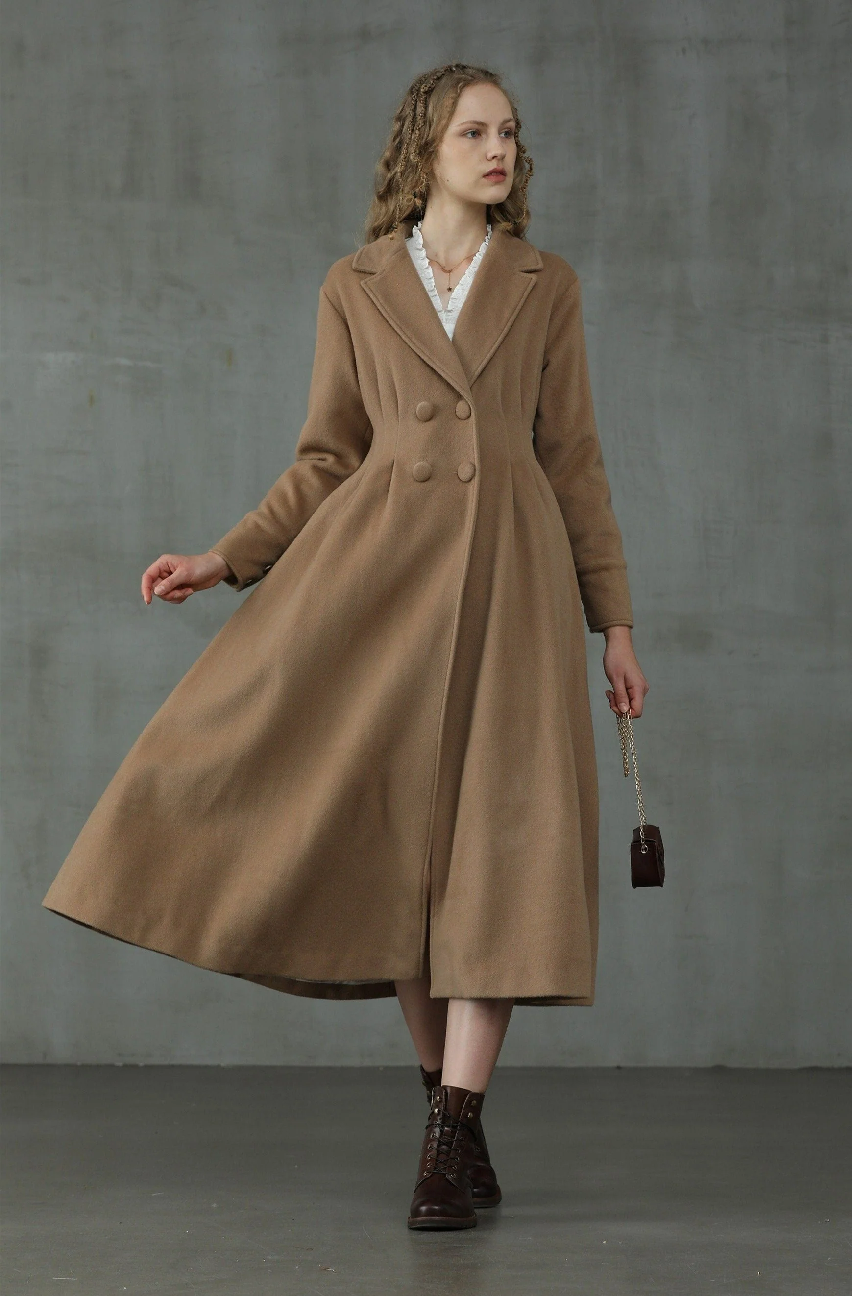 A ROMANCE 31 | DOUBLE BREASTED WOOL COAT - Image 15