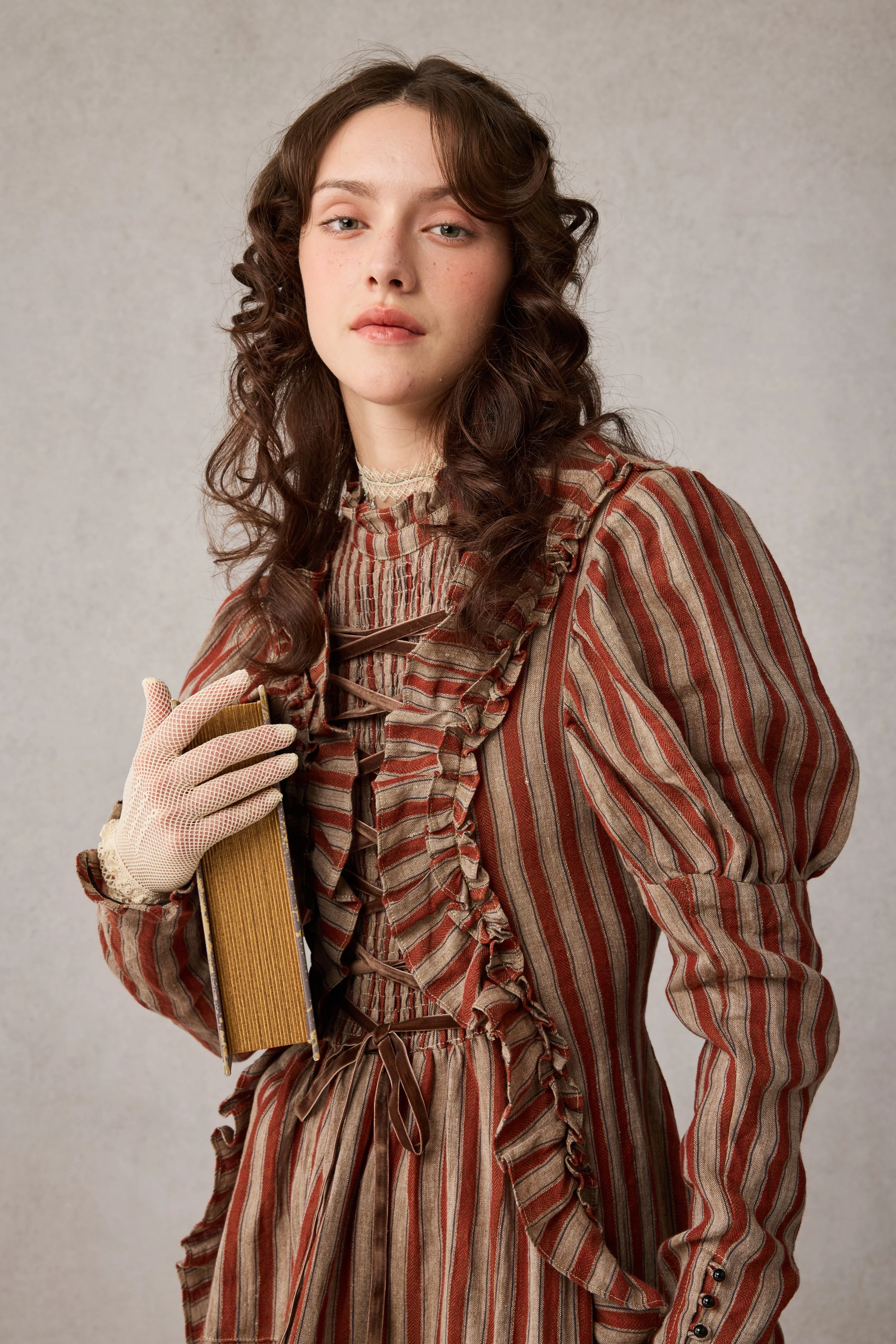 Elizabeth 15 | Victorian Linen Dress - Image 20