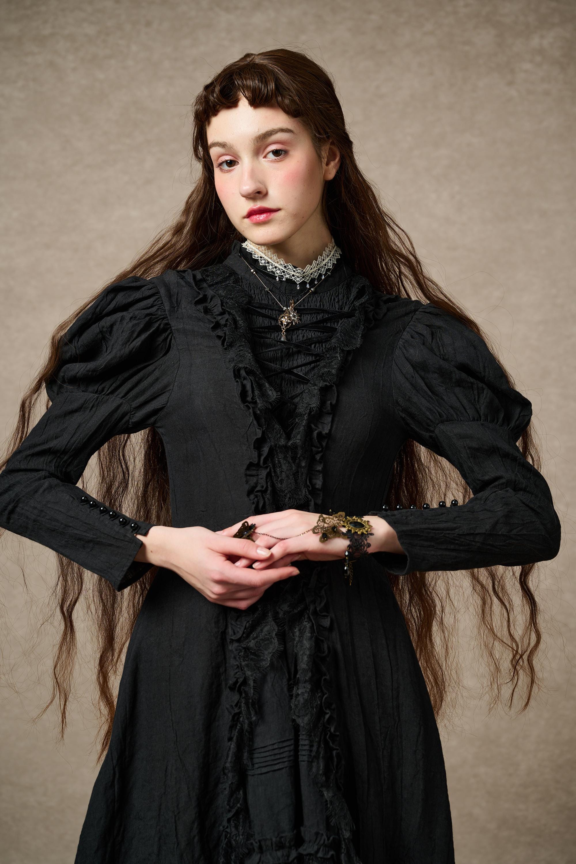 Elizabeth 15 | Victorian Linen Dress - Image 4