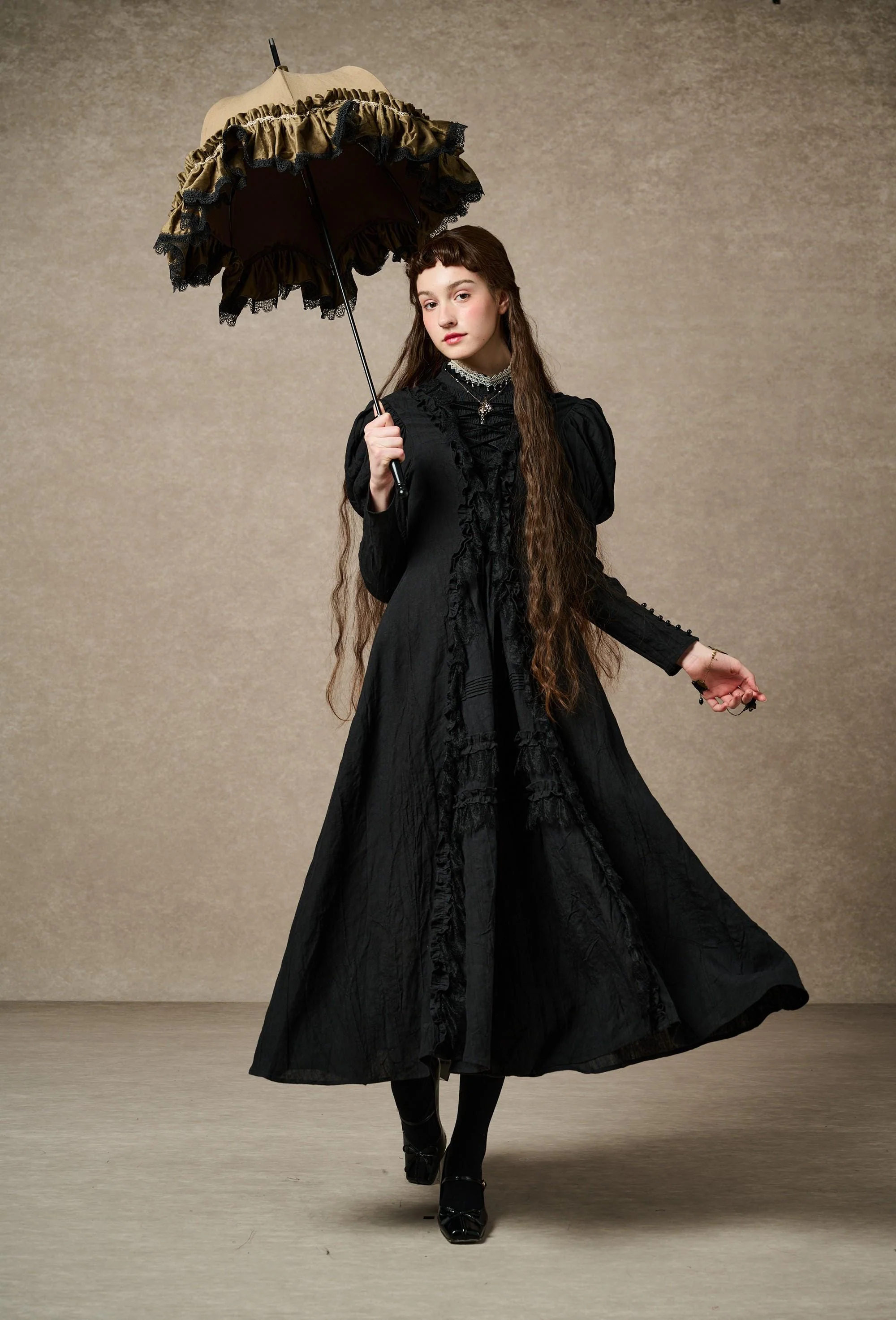 Elizabeth 15 | Victorian Linen Dress - Image 7