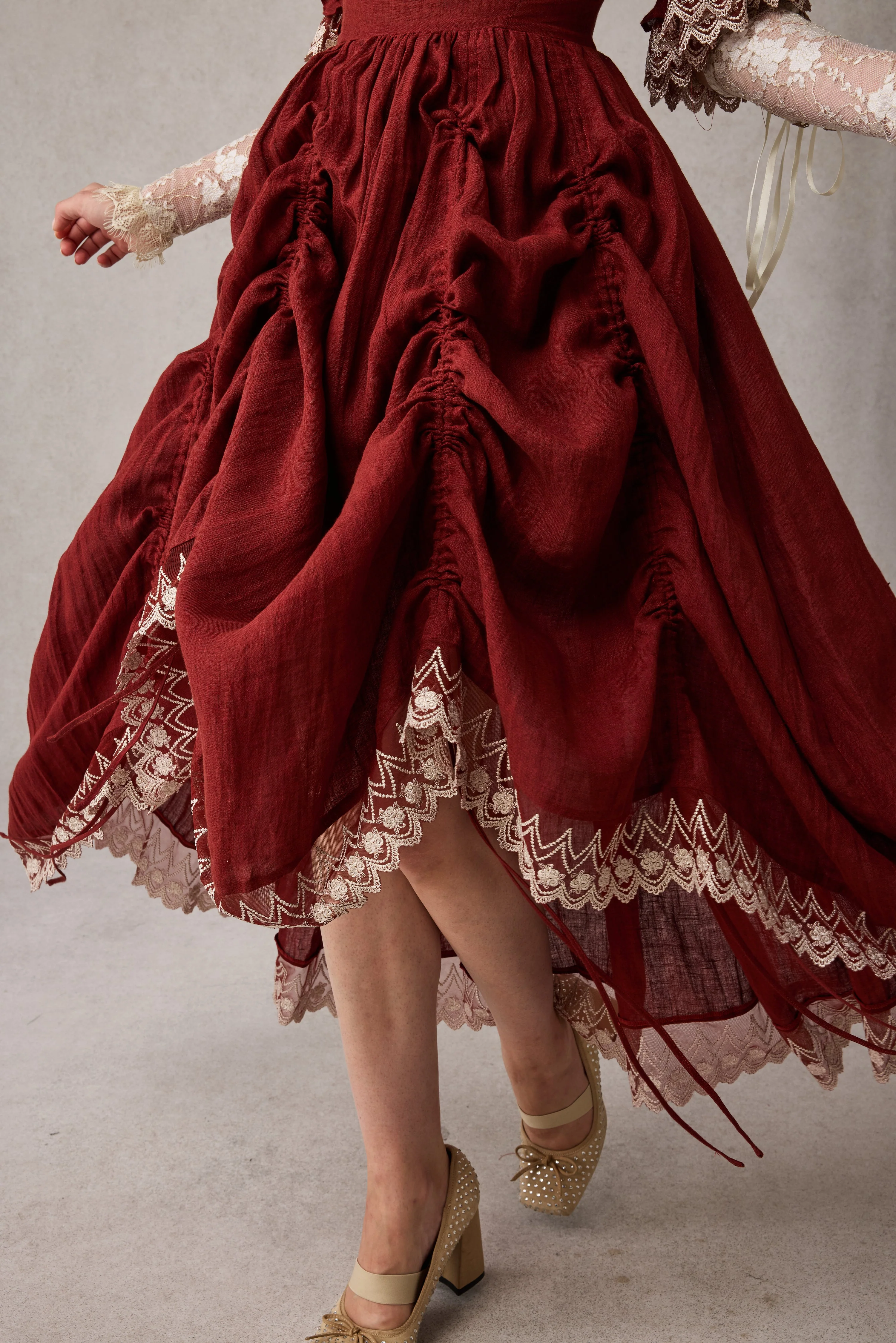 Elowen 27 | Lace Linen dress gown ( 2 way to wear ) - Image 11