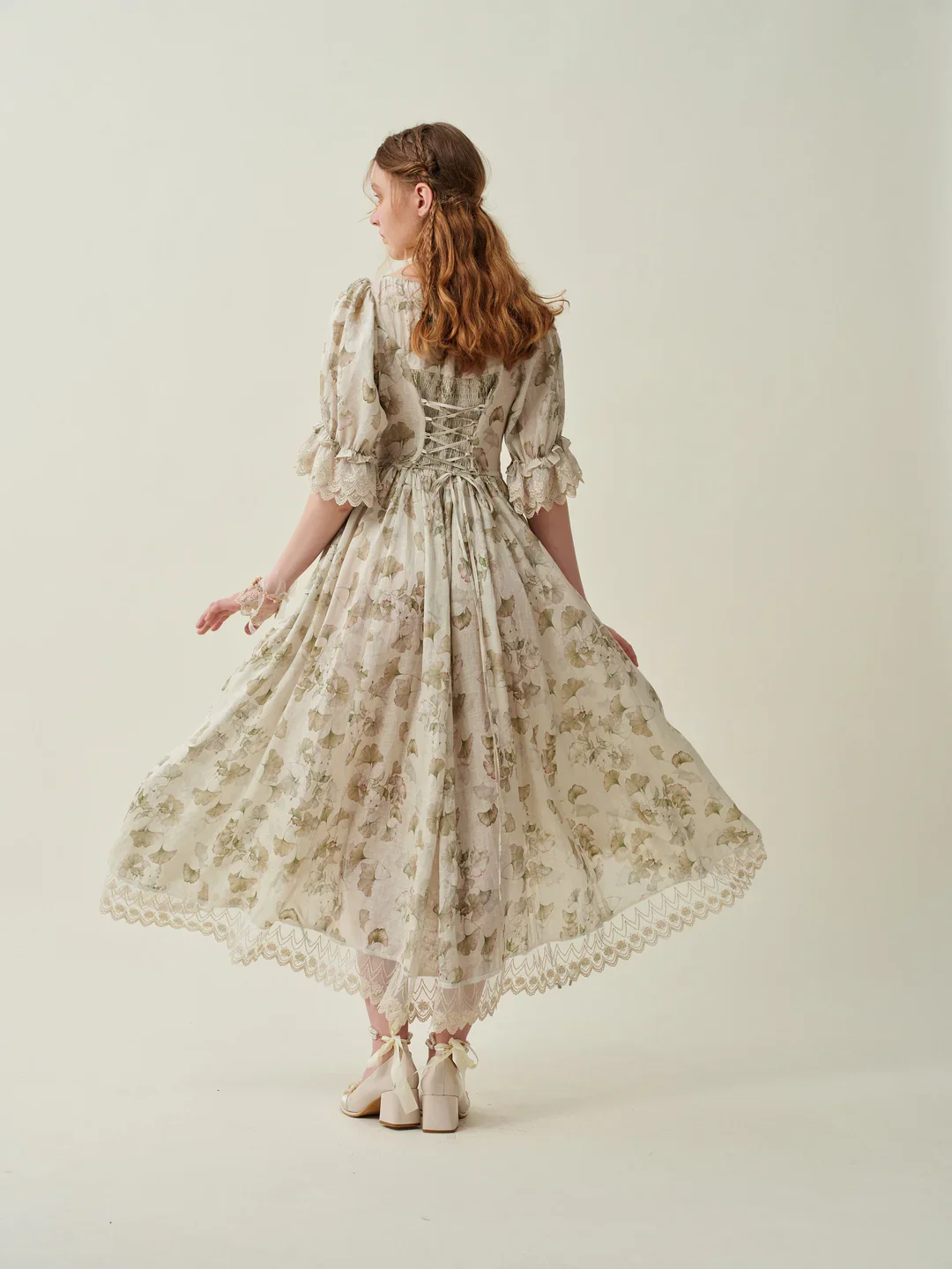 Elowen 27 | Lace Linen dress gown ( 2 way to wear ) - Image 50
