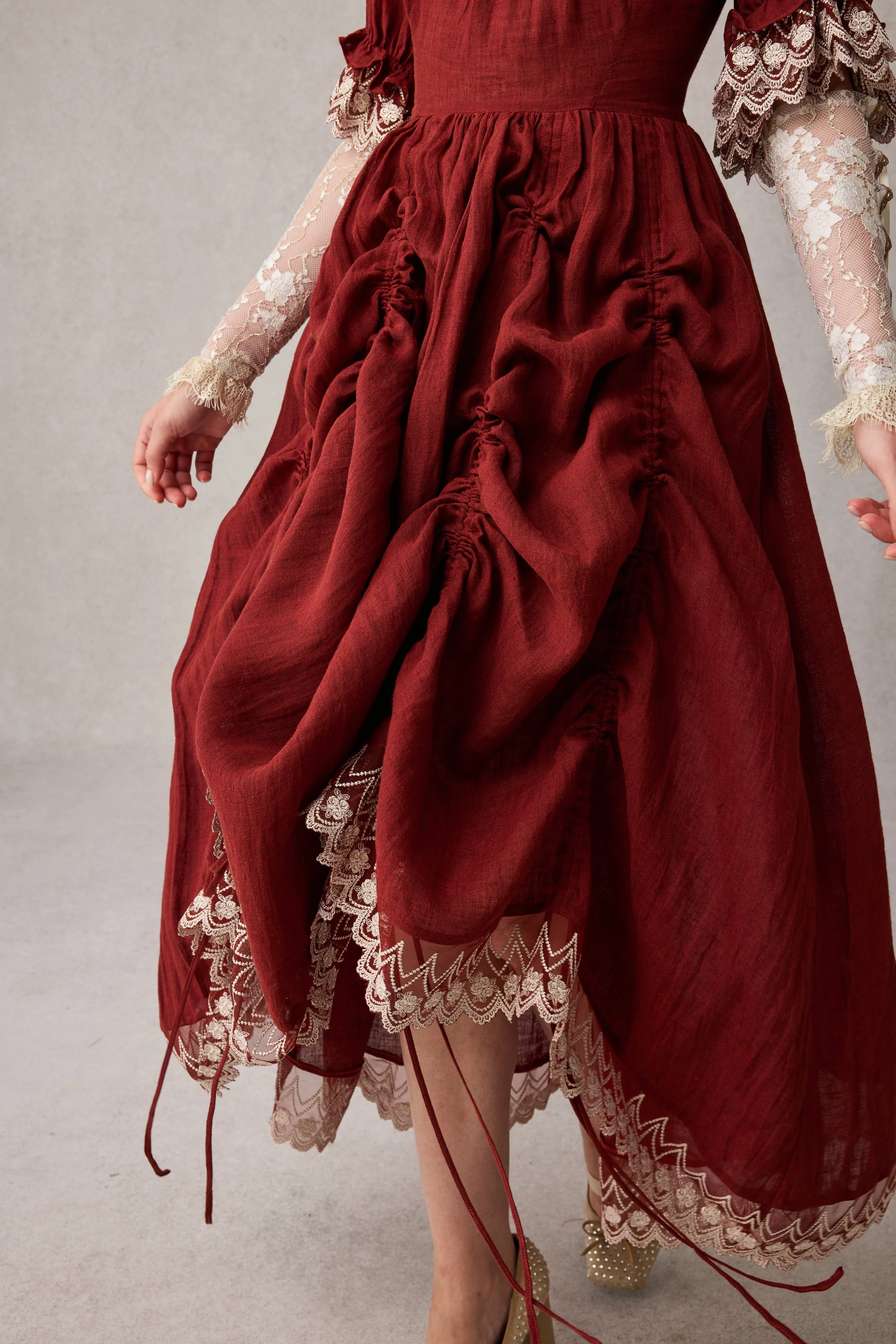 Elowen 27 | Lace Linen dress gown ( 2 way to wear ) - Image 10