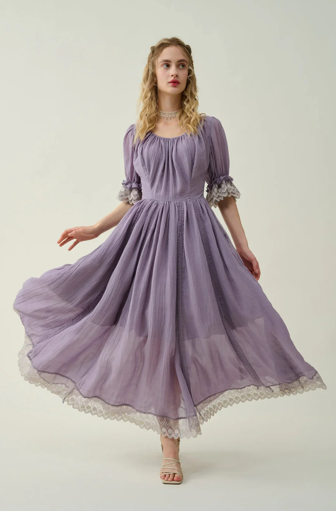 Elowen 27 | Lace Linen dress gown ( 2 way to wear ) - Image 39