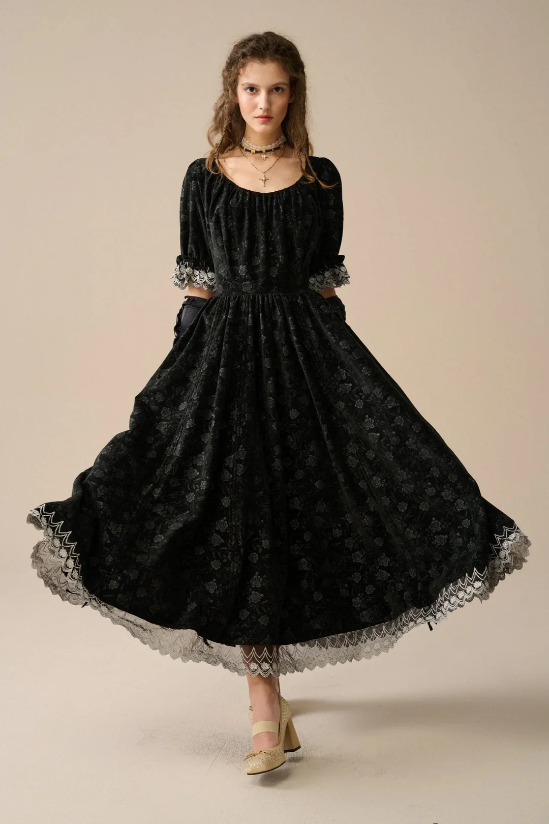 Elowen 27 | Lace Linen dress gown ( 2 way to wear ) - Image 52
