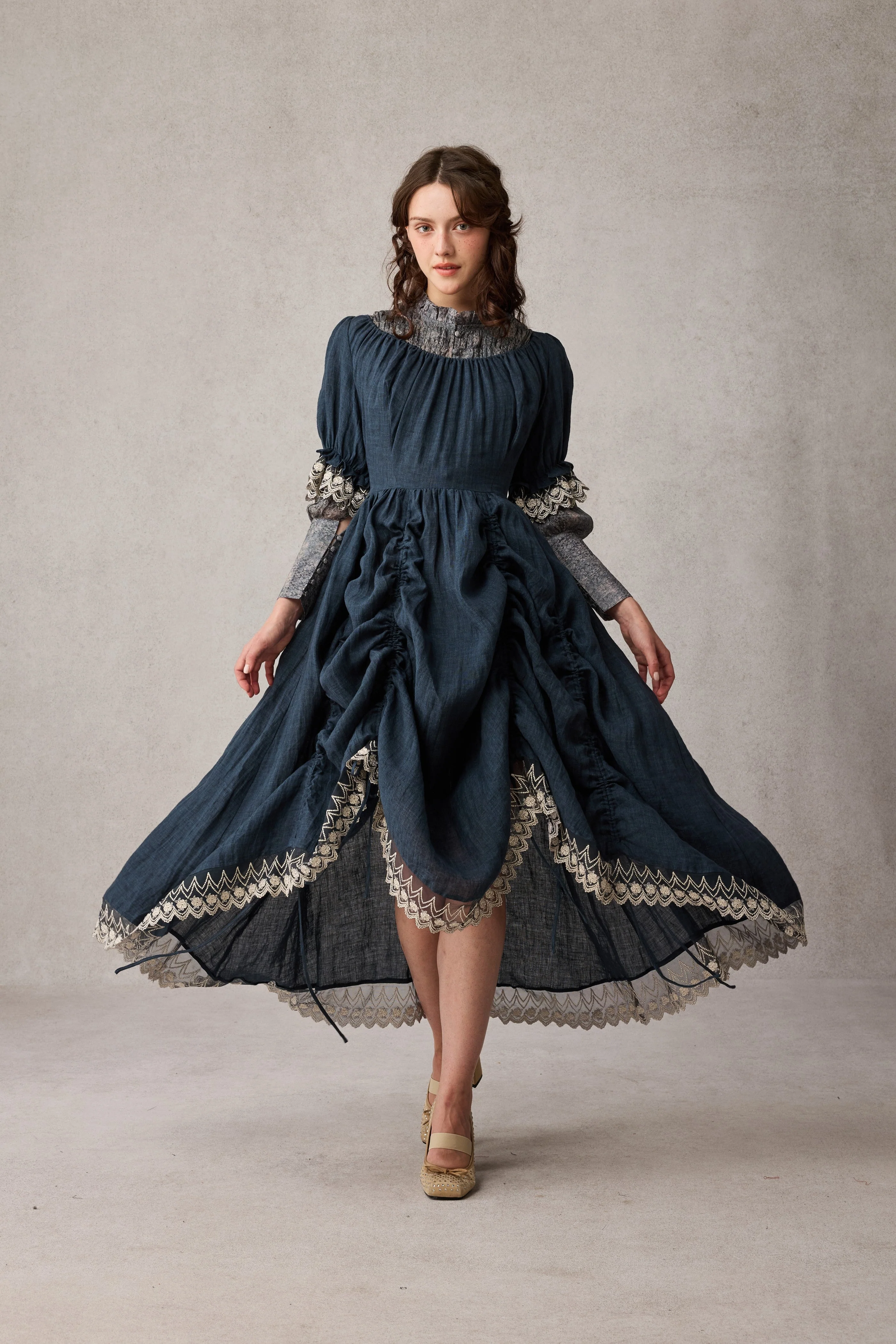 Elowen 27 | Lace velvet dress gown ( 2 way to wear ) - Image 36