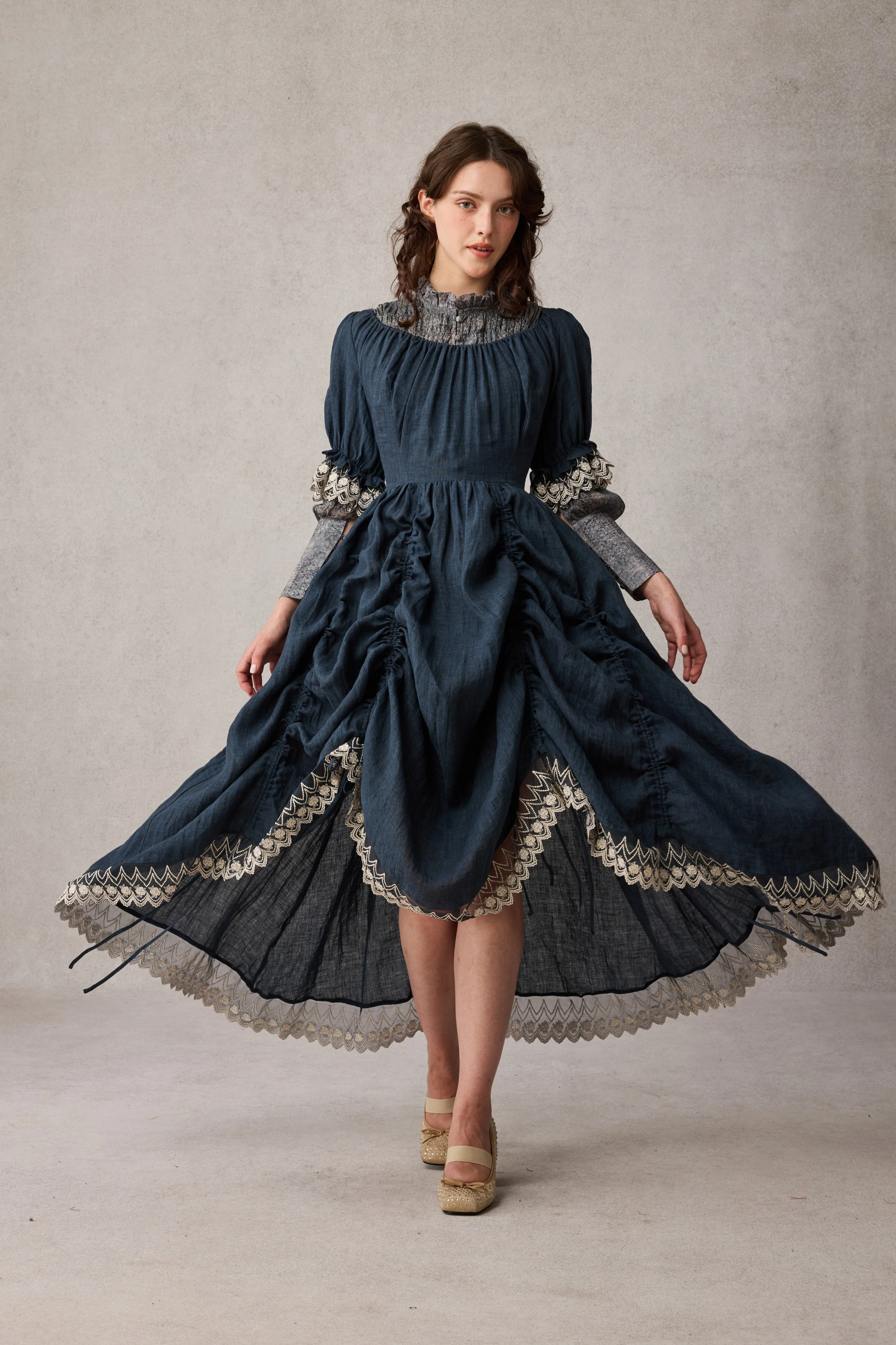 Elowen 27 | Lace velvet dress gown ( 2 way to wear ) - Image 37