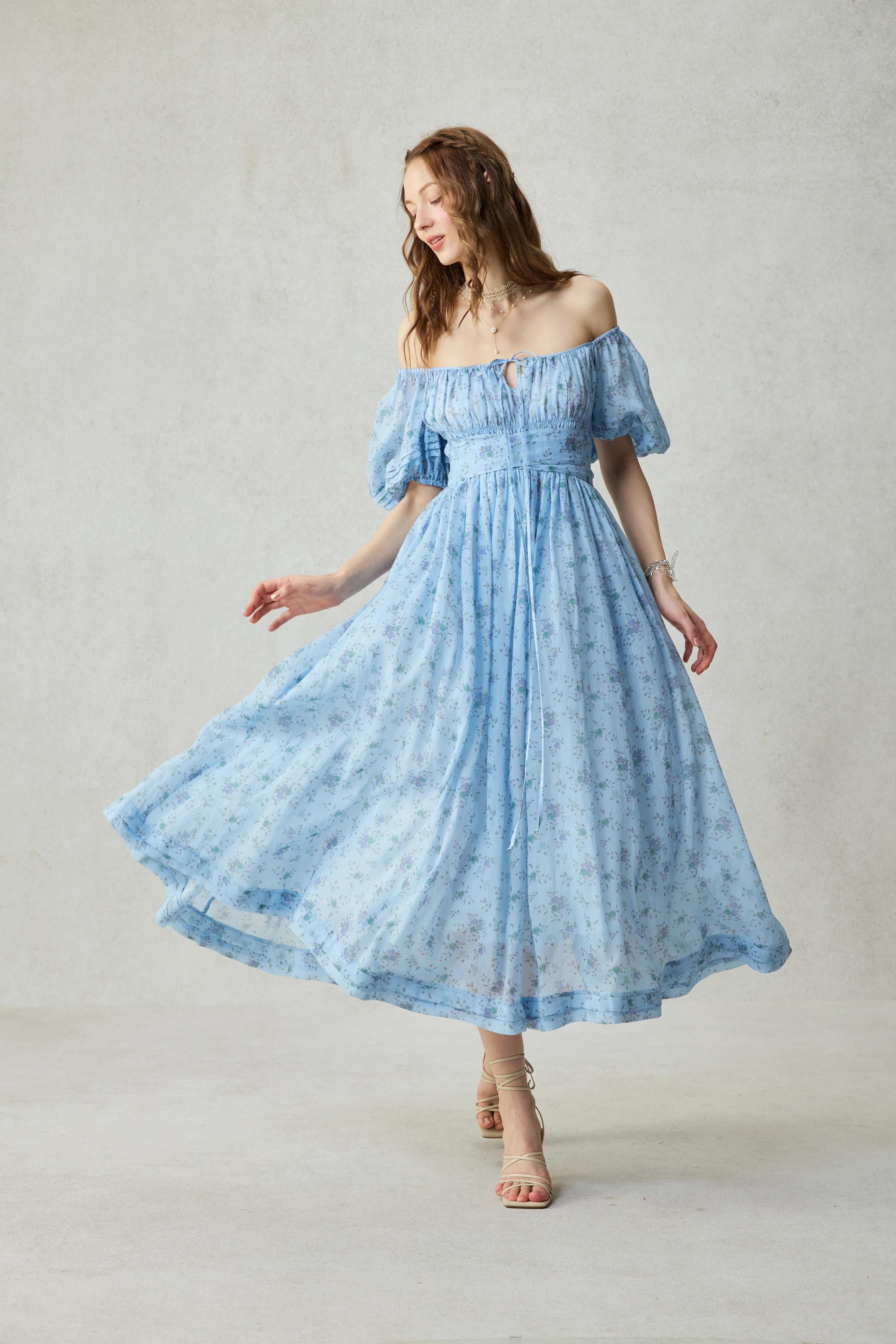 Alice 19 | Floral linen dress - Image 43