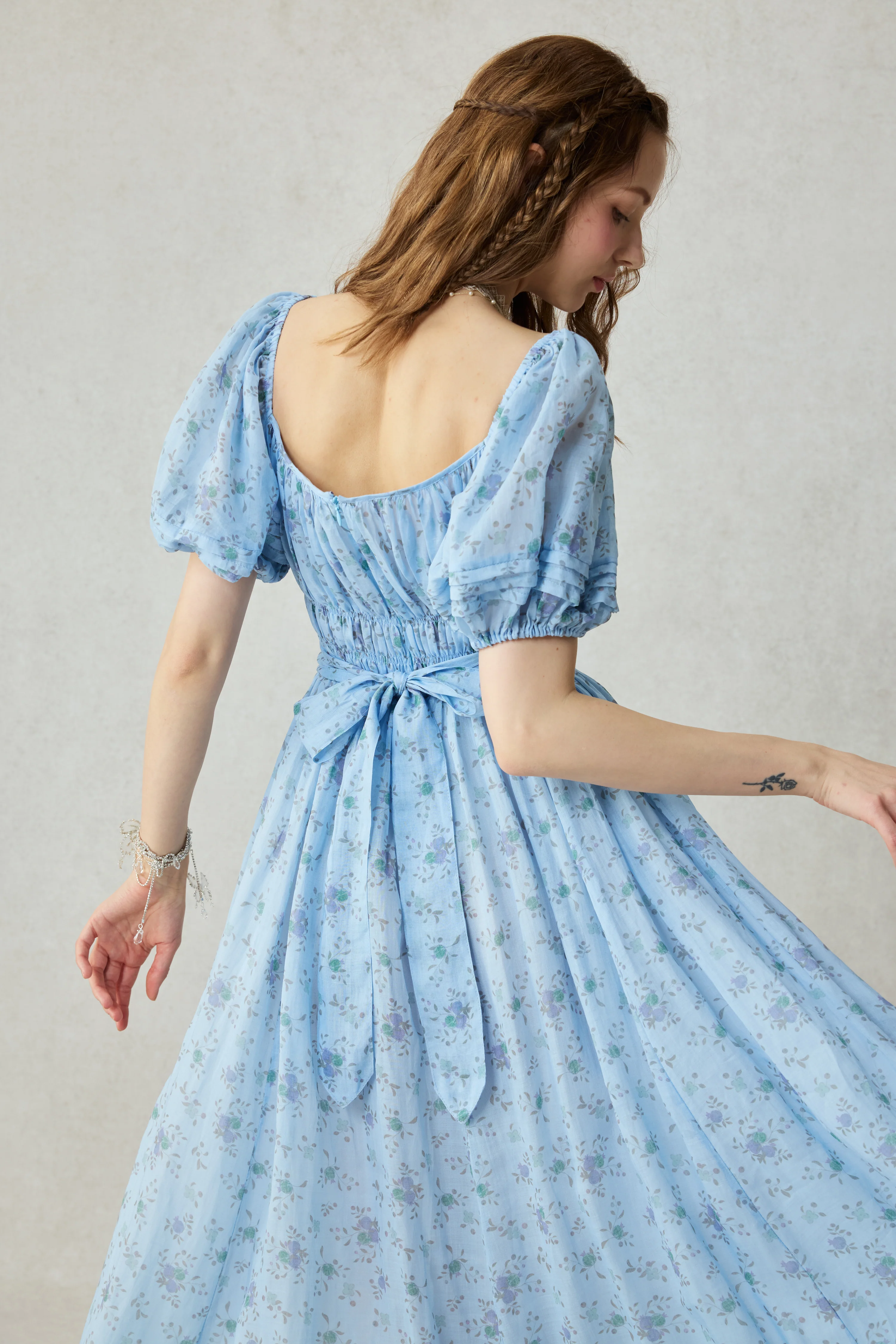 Alice 19 | Floral linen dress - Image 45