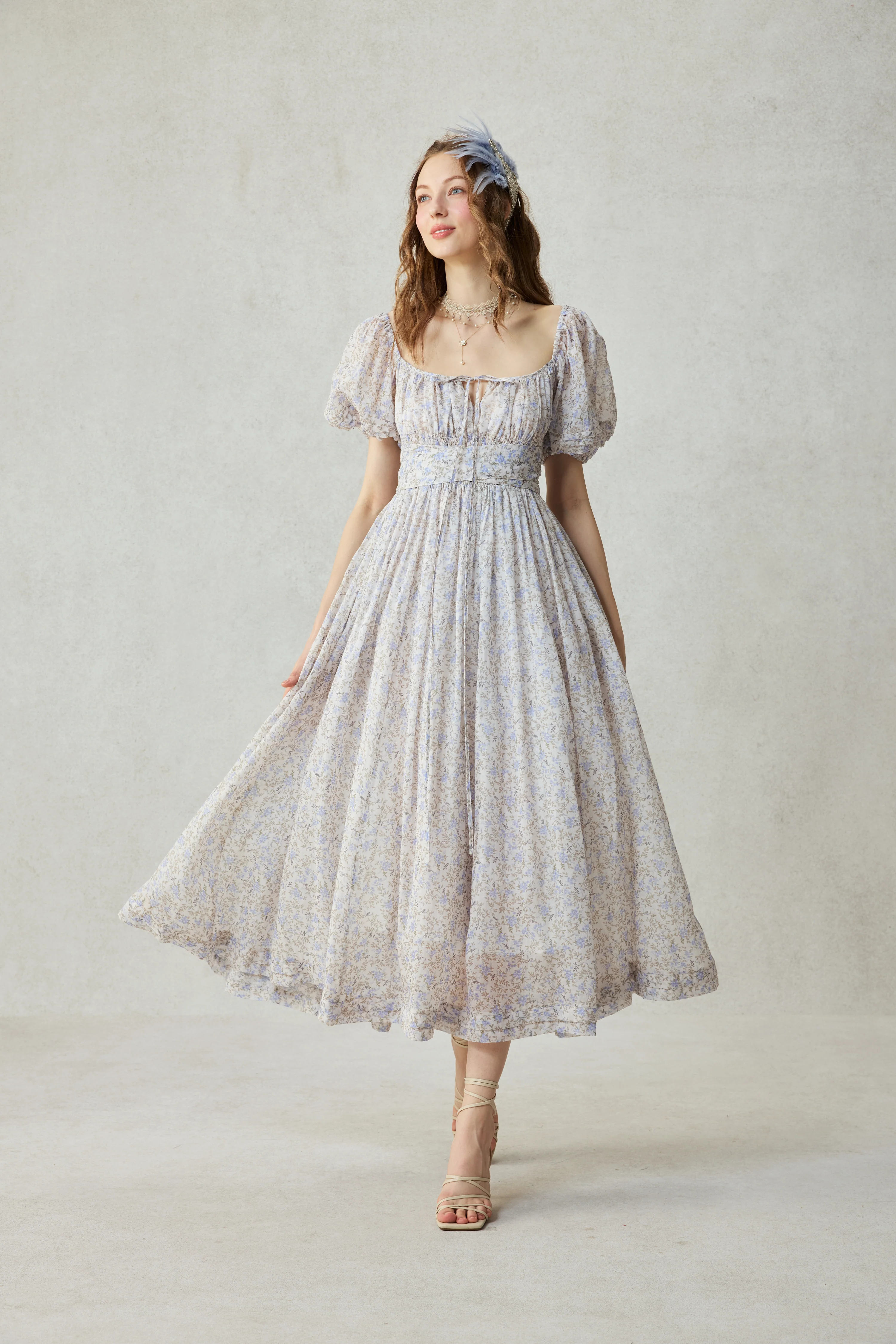 Alice 19 | Floral linen dress - Image 42