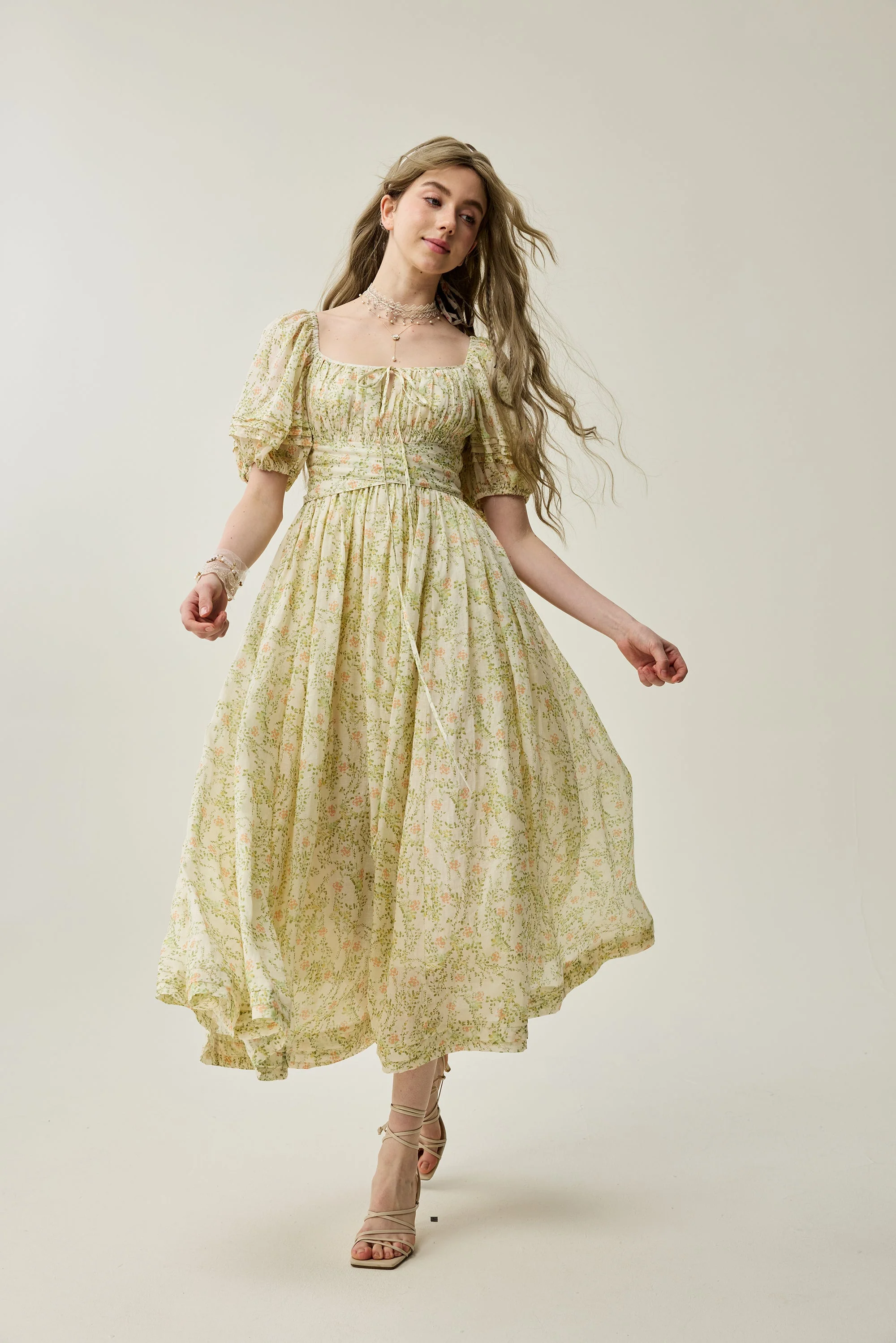 Alice 19 | Floral linen dress - Image 30