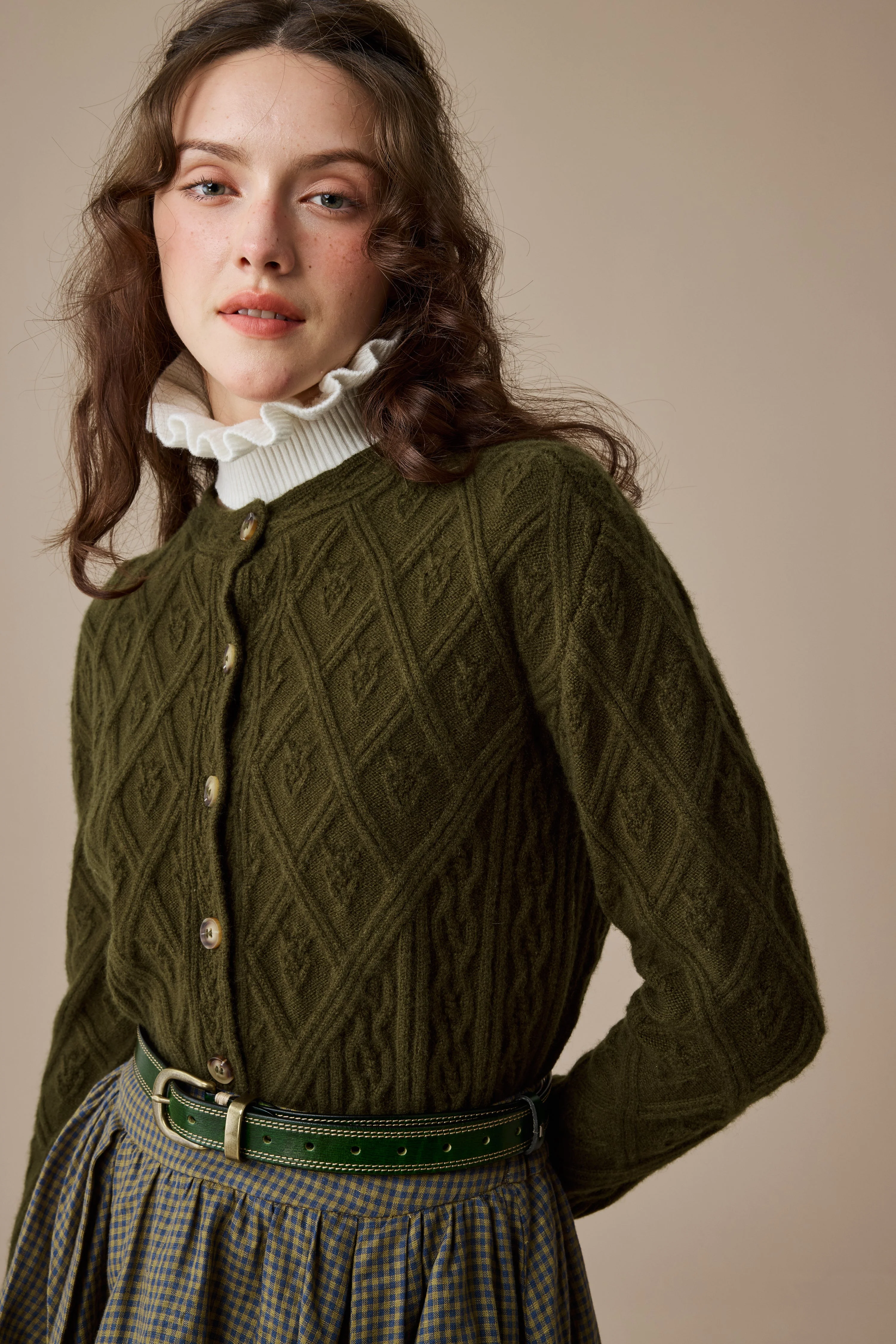 Flurry 17 | 100% Wool Sculptured Knitwear Cardigan - Image 24