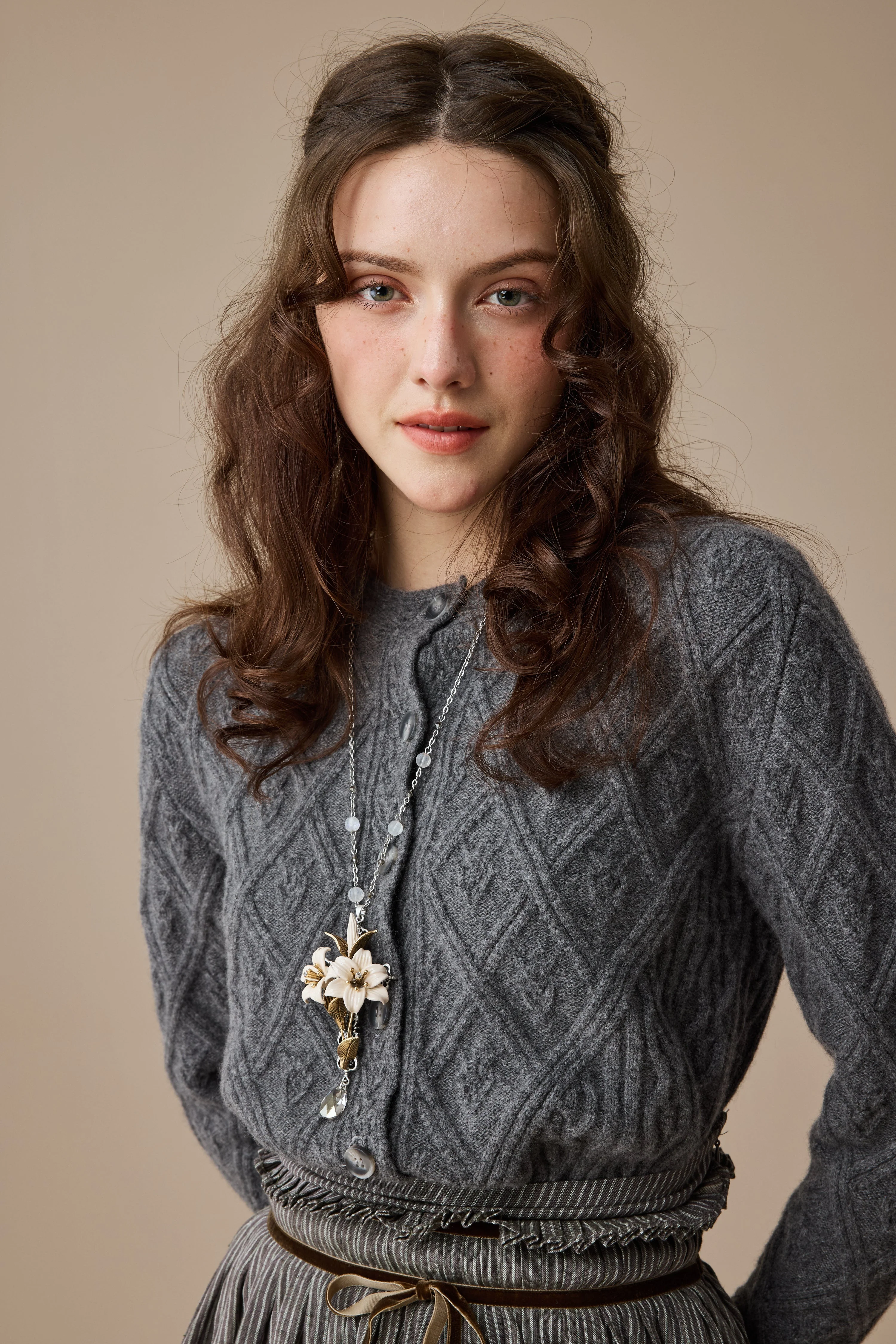 Flurry 17 | 100% Wool Sculptured Knitwear Cardigan - Image 4